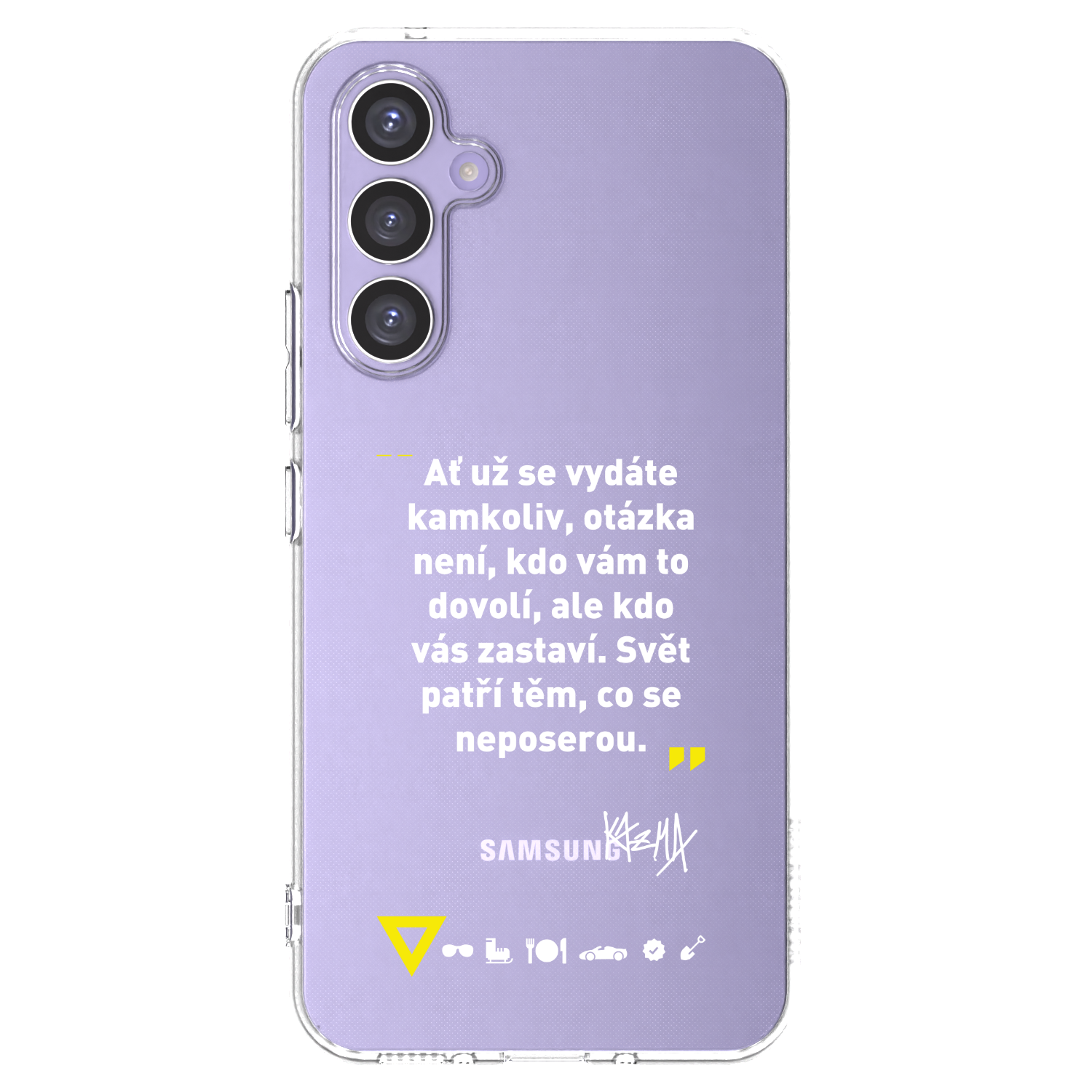 Picasee silikónový prehľadný obal pre Samsung Galaxy A54 5G A546B - Kazma - SVĚT PATŘÍ TĚM, CO SE NEPOSEROU