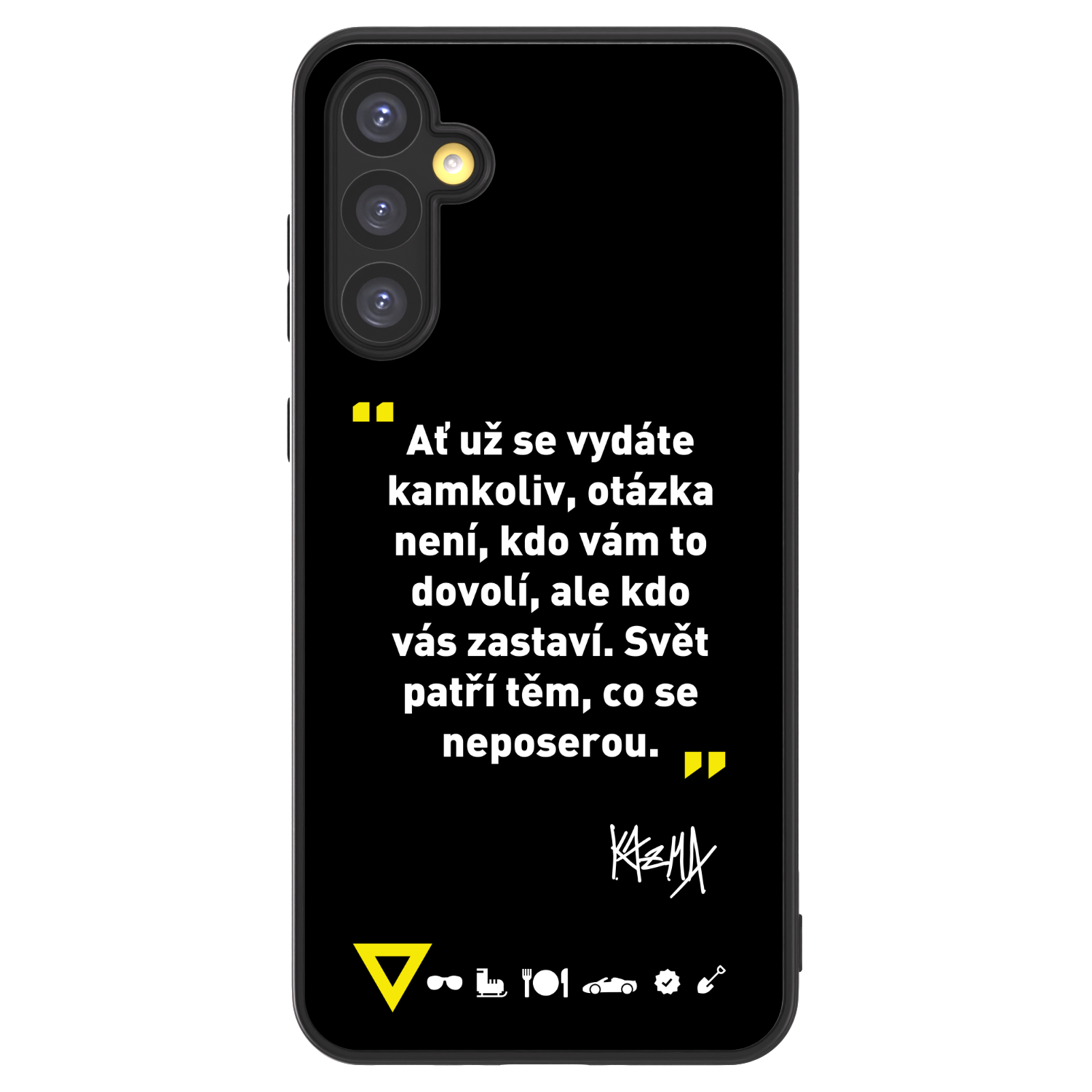 Picasee ULTIMATE CASE pro Samsung Galaxy A34 5G A346B - Kazma - SVĚT PATŘÍ TĚM, CO SE NEPOSEROU
