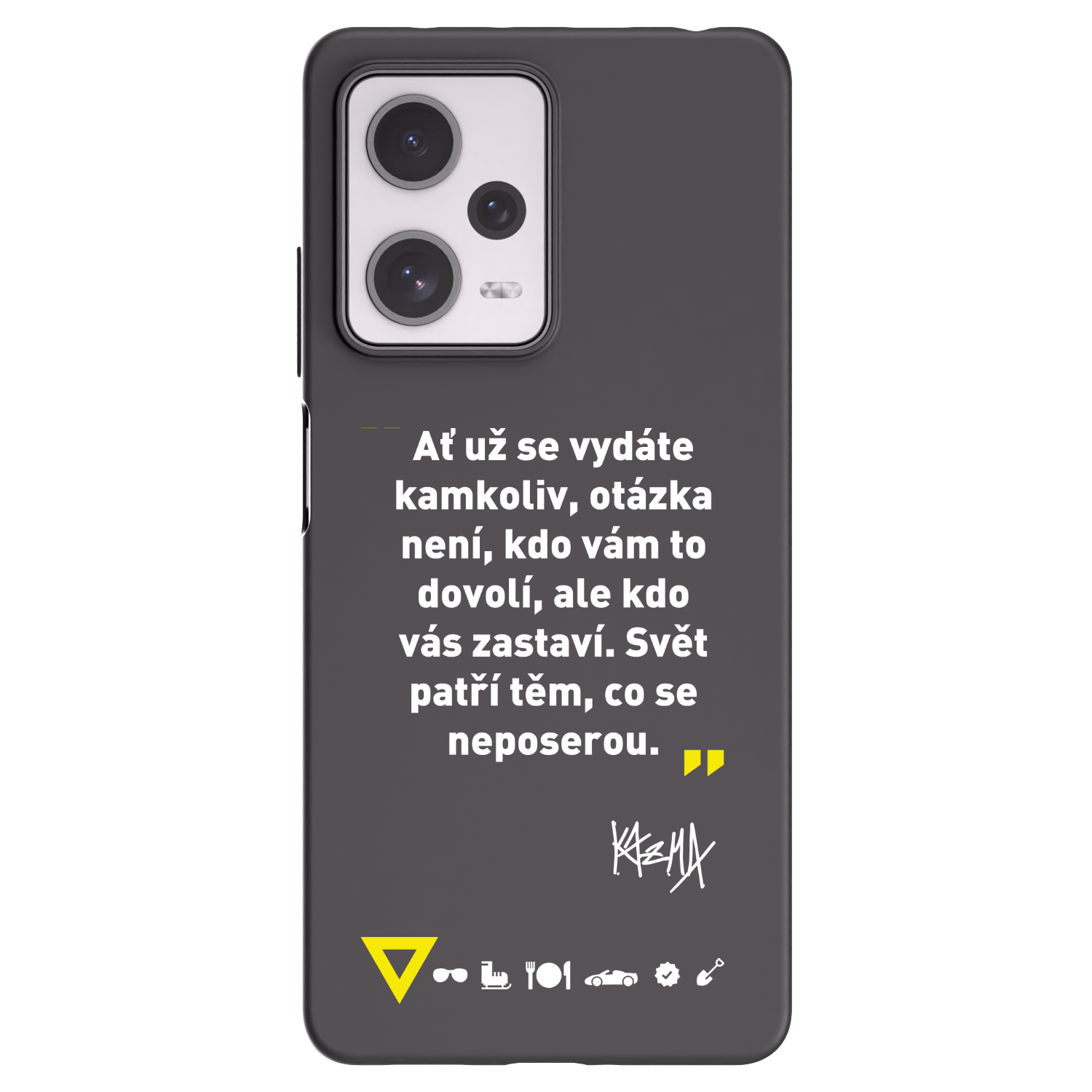 Picasee silikónový čierny obal pre Xiaomi Redmi Note 12 Pro+ 5G - Kazma - SVĚT PATŘÍ TĚM, CO SE NEPOSEROU