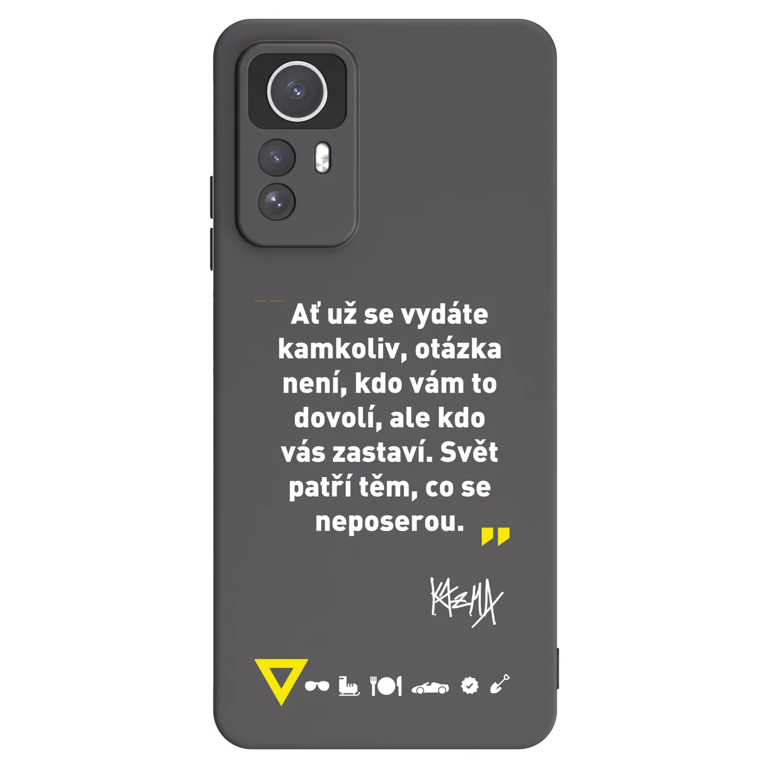 Picasee silikónový čierny obal pre Xiaomi Redmi Note 12S - Kazma - SVĚT PATŘÍ TĚM, CO SE NEPOSEROU