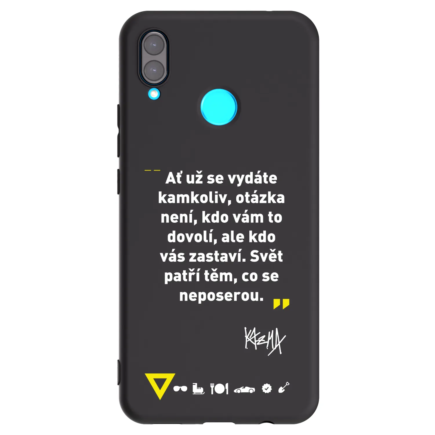 Picasee silikónový čierny obal pre Huawei Nova 3 - Kazma - SVĚT PATŘÍ TĚM, CO SE NEPOSEROU
