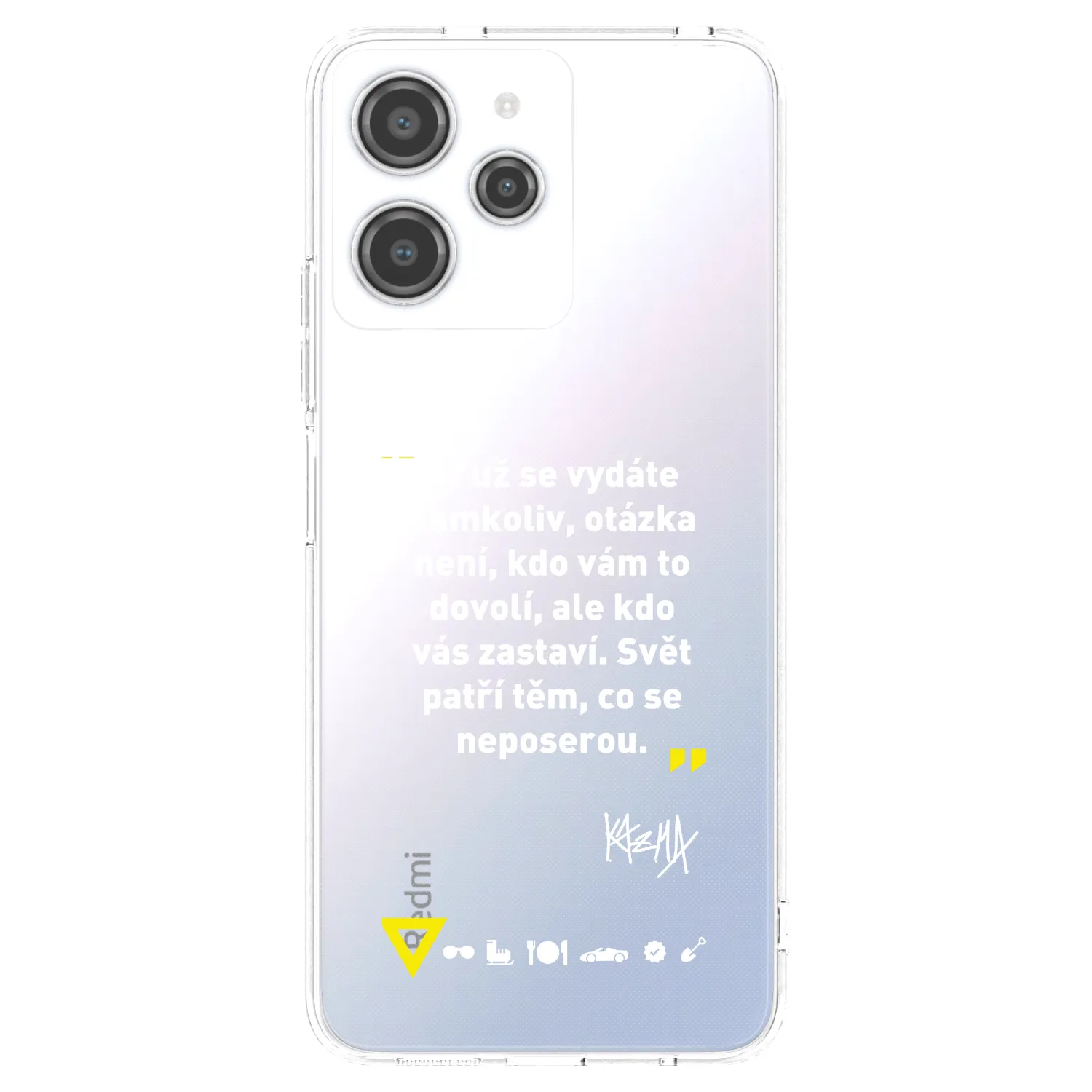Picasee silikónový prehľadný obal pre Xiaomi Redmi 12 4G - Kazma - SVĚT PATŘÍ TĚM, CO SE NEPOSEROU