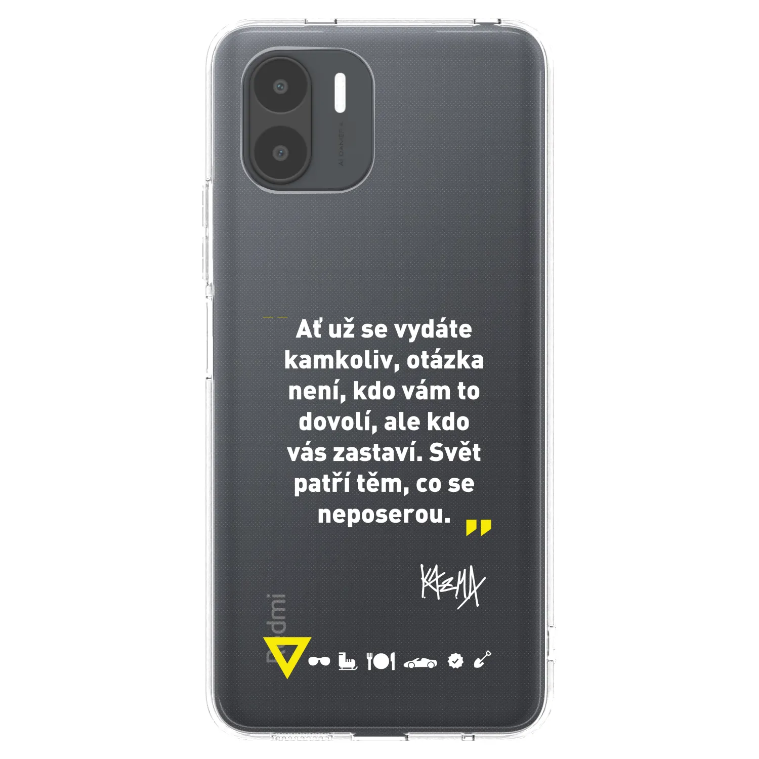 Picasee silikónový prehľadný obal pre Xiaomi Redmi A2 - Kazma - SVĚT PATŘÍ TĚM, CO SE NEPOSEROU