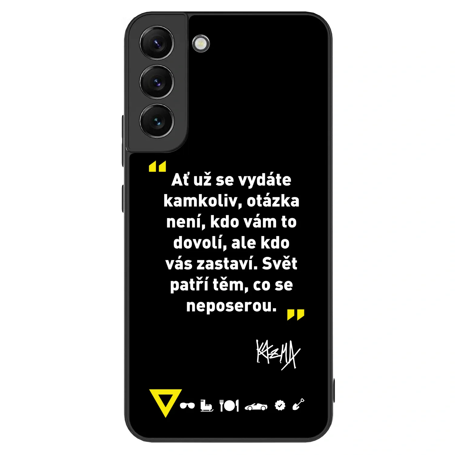 Picasee ULTIMATE CASE PowerShare pro Samsung Galaxy S22+ 5G - Kazma - SVĚT PATŘÍ TĚM, CO SE NEPOSEROU