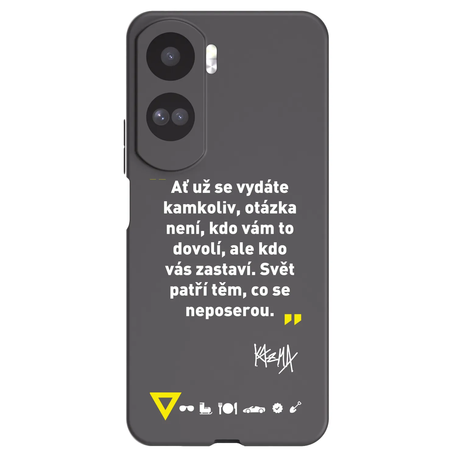 Picasee silikónový čierny obal pre Honor 90 Lite 5G - Kazma - SVĚT PATŘÍ TĚM, CO SE NEPOSEROU