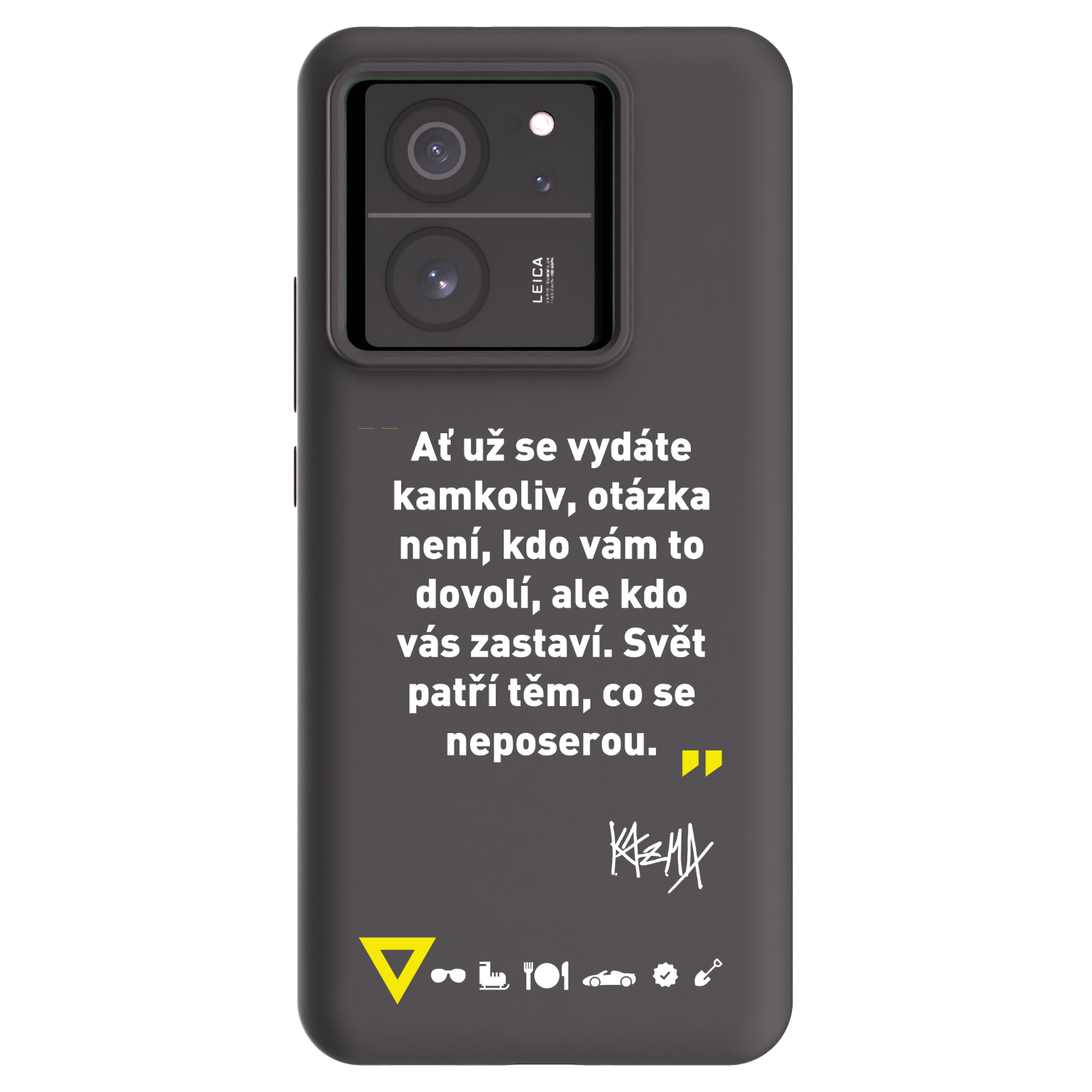 Picasee silikónový čierny obal pre Xiaomi 13T - Kazma - SVĚT PATŘÍ TĚM, CO SE NEPOSEROU