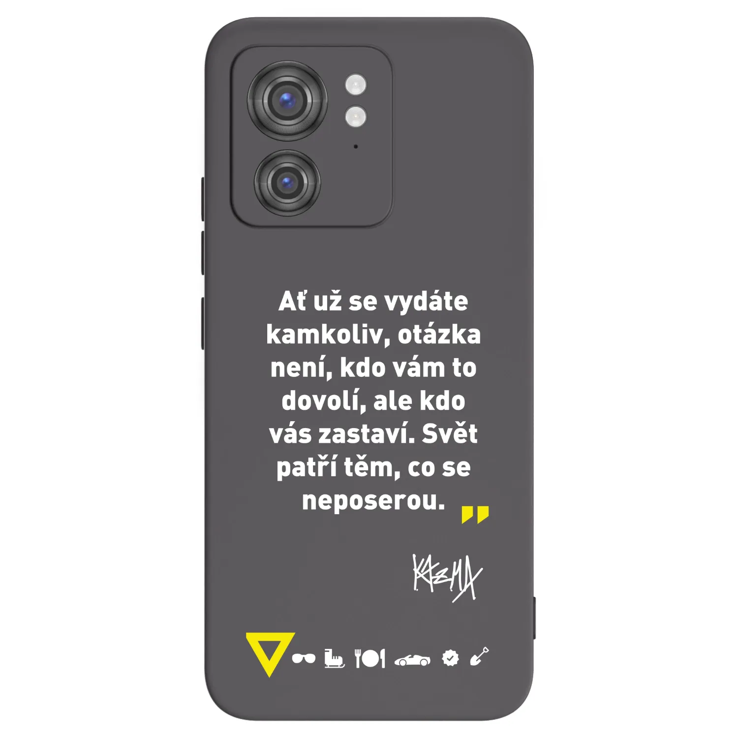 Picasee silikónový čierny obal pre Motorola Edge 40 - Kazma - SVĚT PATŘÍ TĚM, CO SE NEPOSEROU