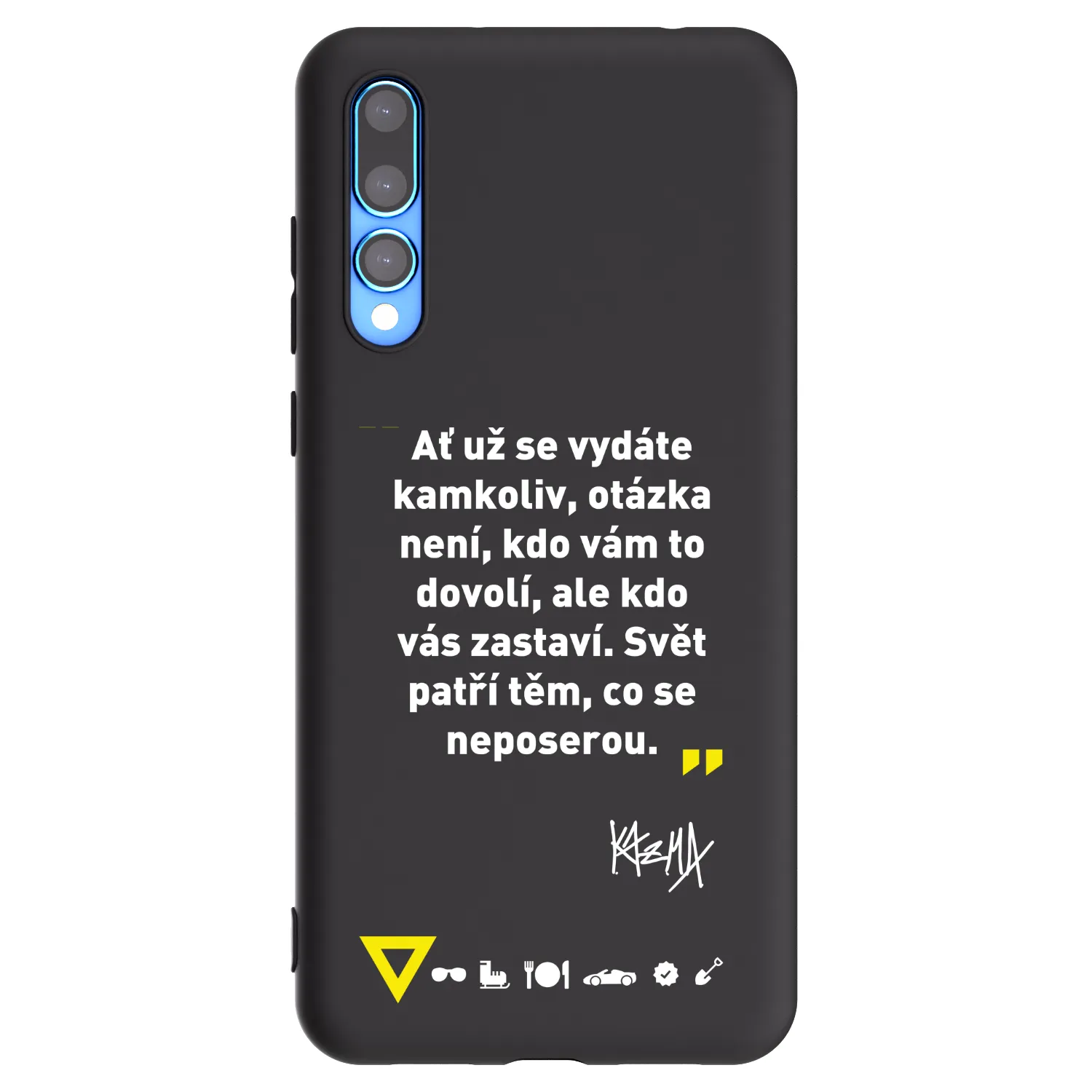 Picasee silikónový čierny obal pre Huawei P20 Pro - Kazma - SVĚT PATŘÍ TĚM, CO SE NEPOSEROU