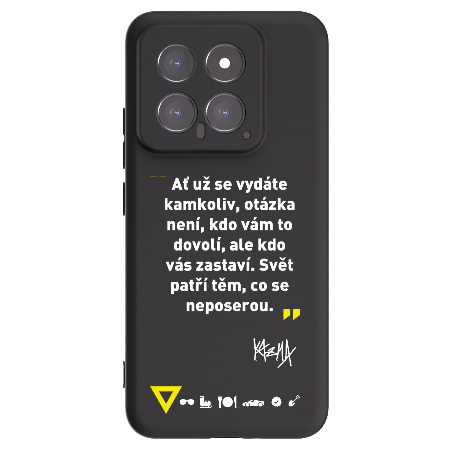 Picasee silikónový čierny obal pre Xiaomi 14 - Kazma - SVĚT PATŘÍ TĚM, CO SE NEPOSEROU