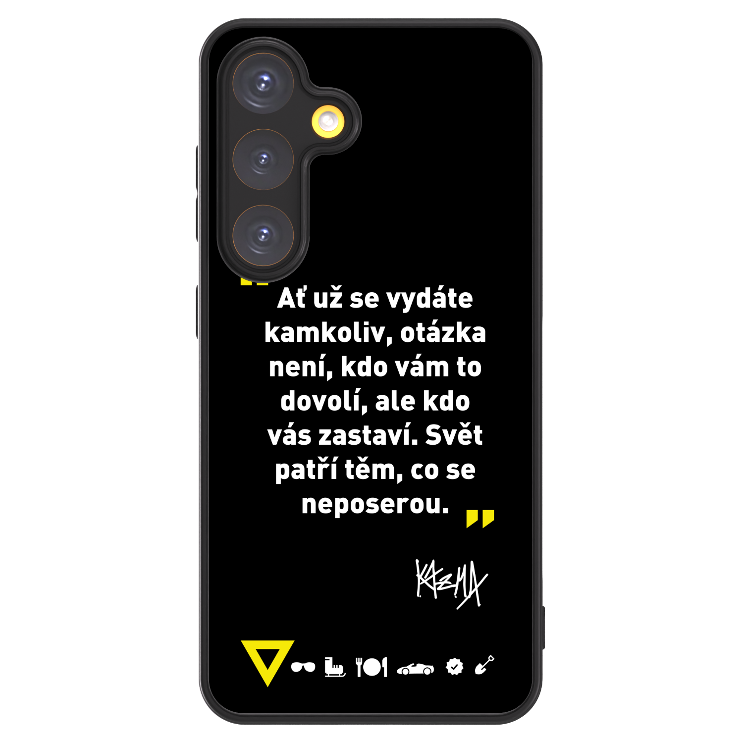 Picasee ULTIMATE CASE PowerShare pro Samsung Galaxy S24 S921B 5G - Kazma - SVĚT PATŘÍ TĚM, CO SE NEPOSEROU