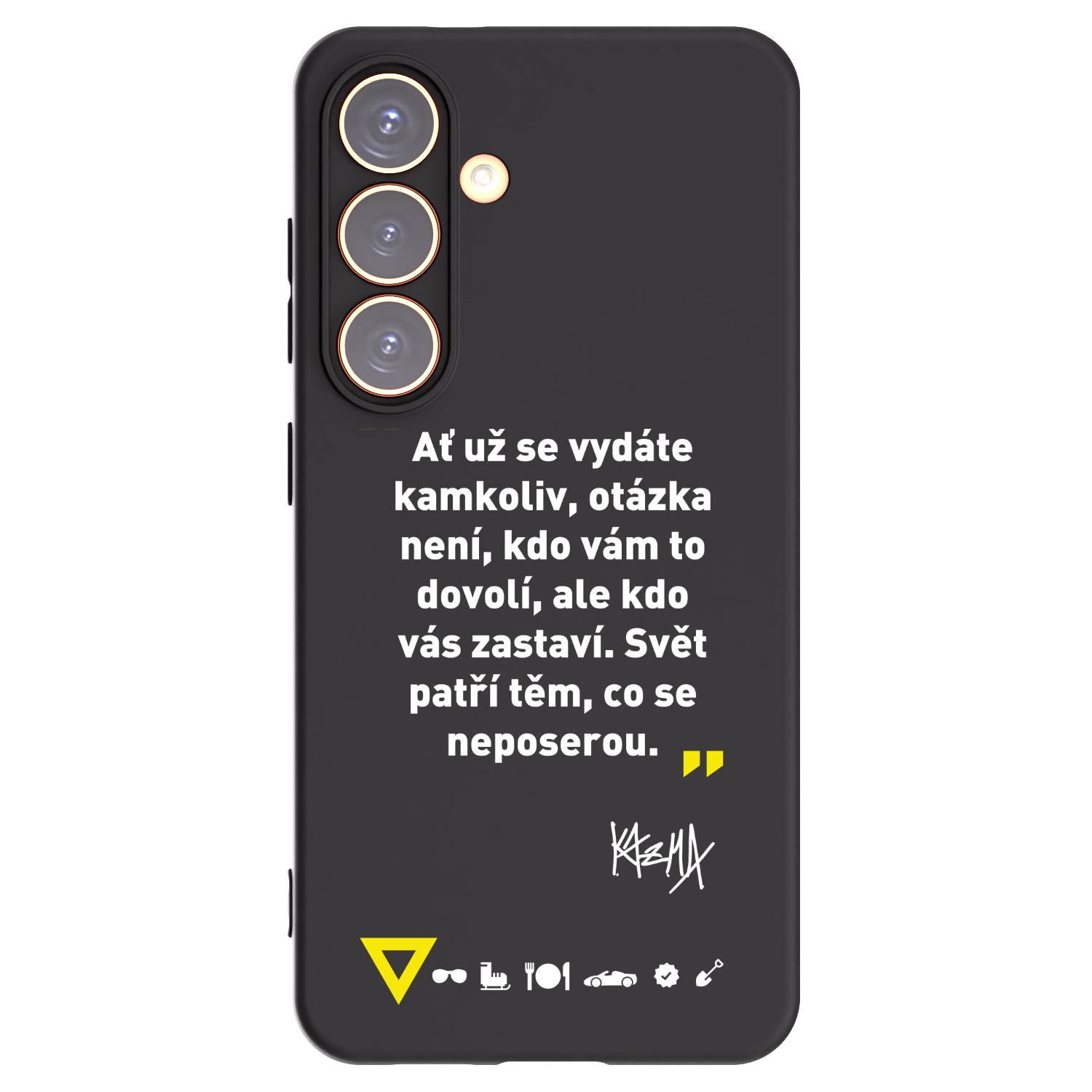Picasee silikónový čierny obal pre Samsung Galaxy S24 S921B 5G - Kazma - SVĚT PATŘÍ TĚM, CO SE NEPOSEROU