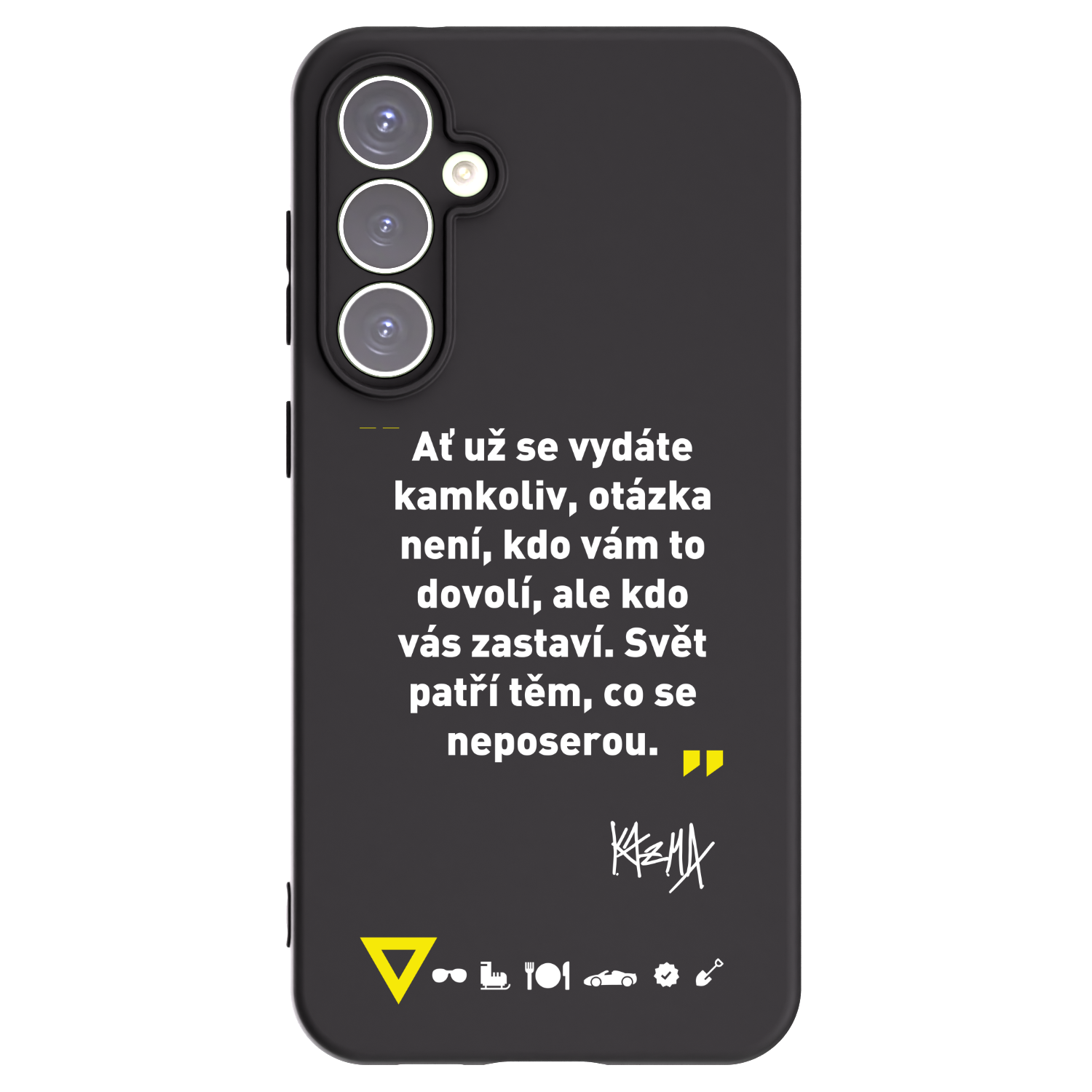 Picasee silikónový čierny obal pre Samsung Galaxy S23 FE S711B - Kazma - SVĚT PATŘÍ TĚM, CO SE NEPOSEROU