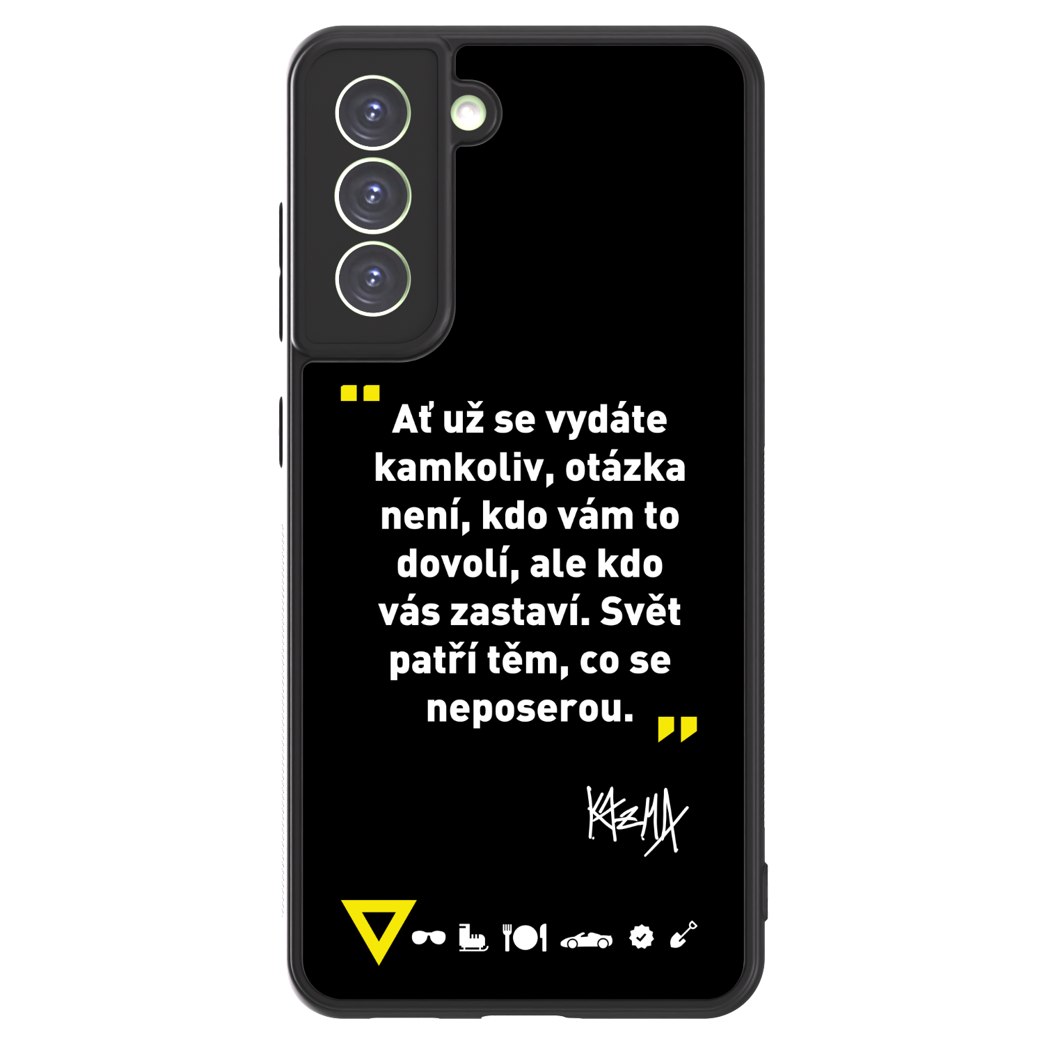 Picasee ULTIMATE CASE PowerShare pro Samsung Galaxy S21 FE 5G - Kazma - SVĚT PATŘÍ TĚM, CO SE NEPOSEROU