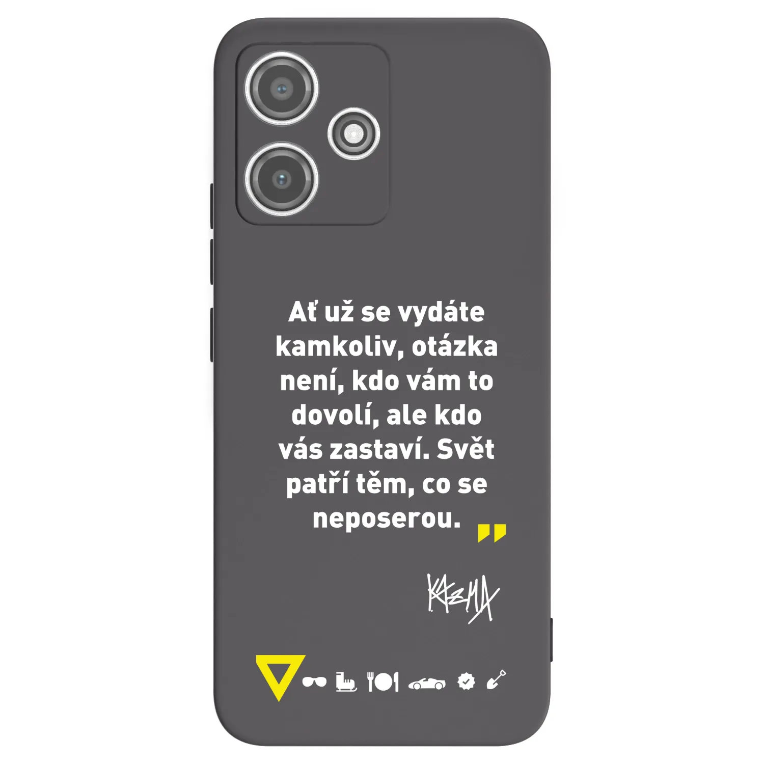 Picasee silikónový čierny obal pre Xiaomi Redmi 12 5G - Kazma - SVĚT PATŘÍ TĚM, CO SE NEPOSEROU
