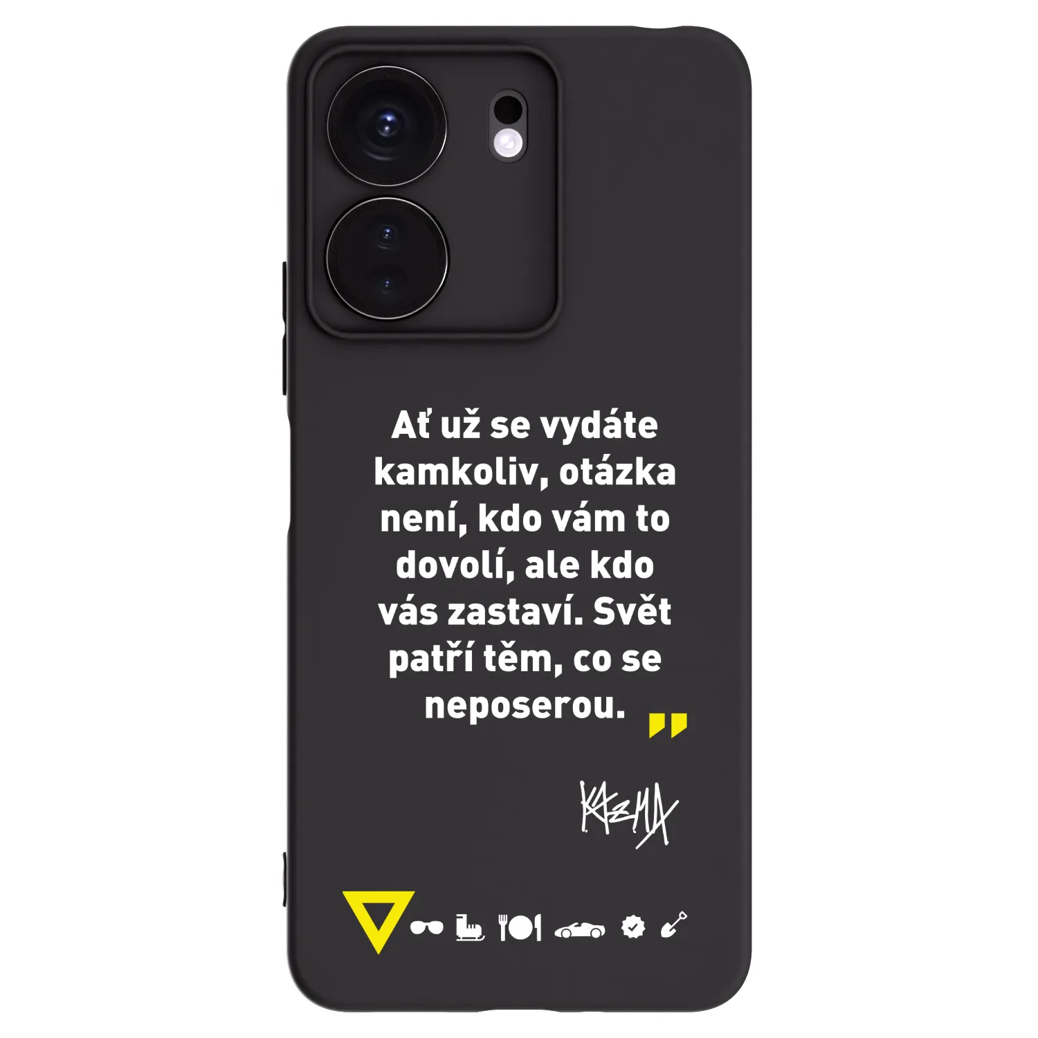 Silikónový čierny obal pre Xiaomi Redmi 13C 4G - Kazma - SVĚT PATŘÍ TĚM, CO SE NEPOSEROU