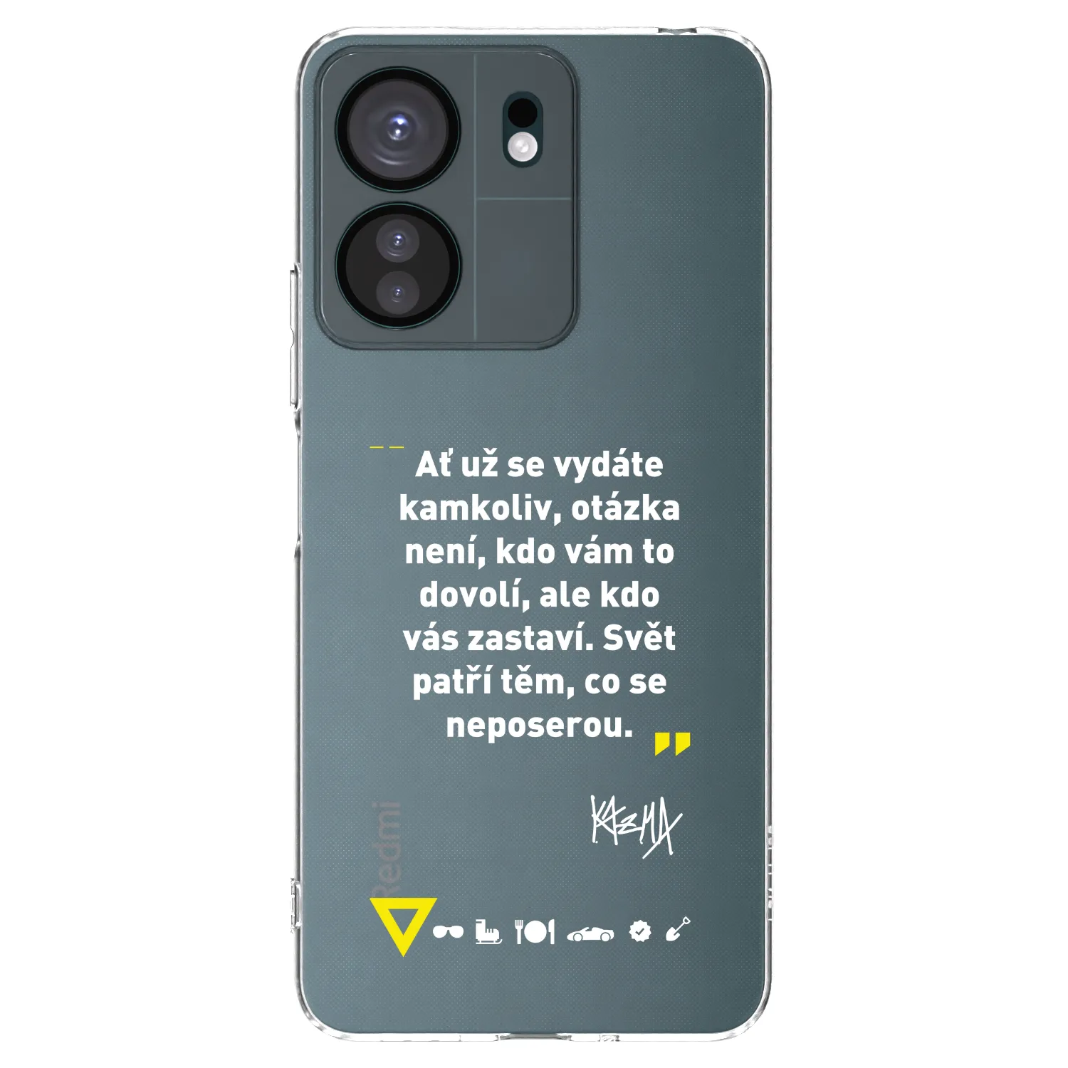 Picasee silikónový prehľadný obal pre Xiaomi Redmi 13C 4G - Kazma - SVĚT PATŘÍ TĚM, CO SE NEPOSEROU