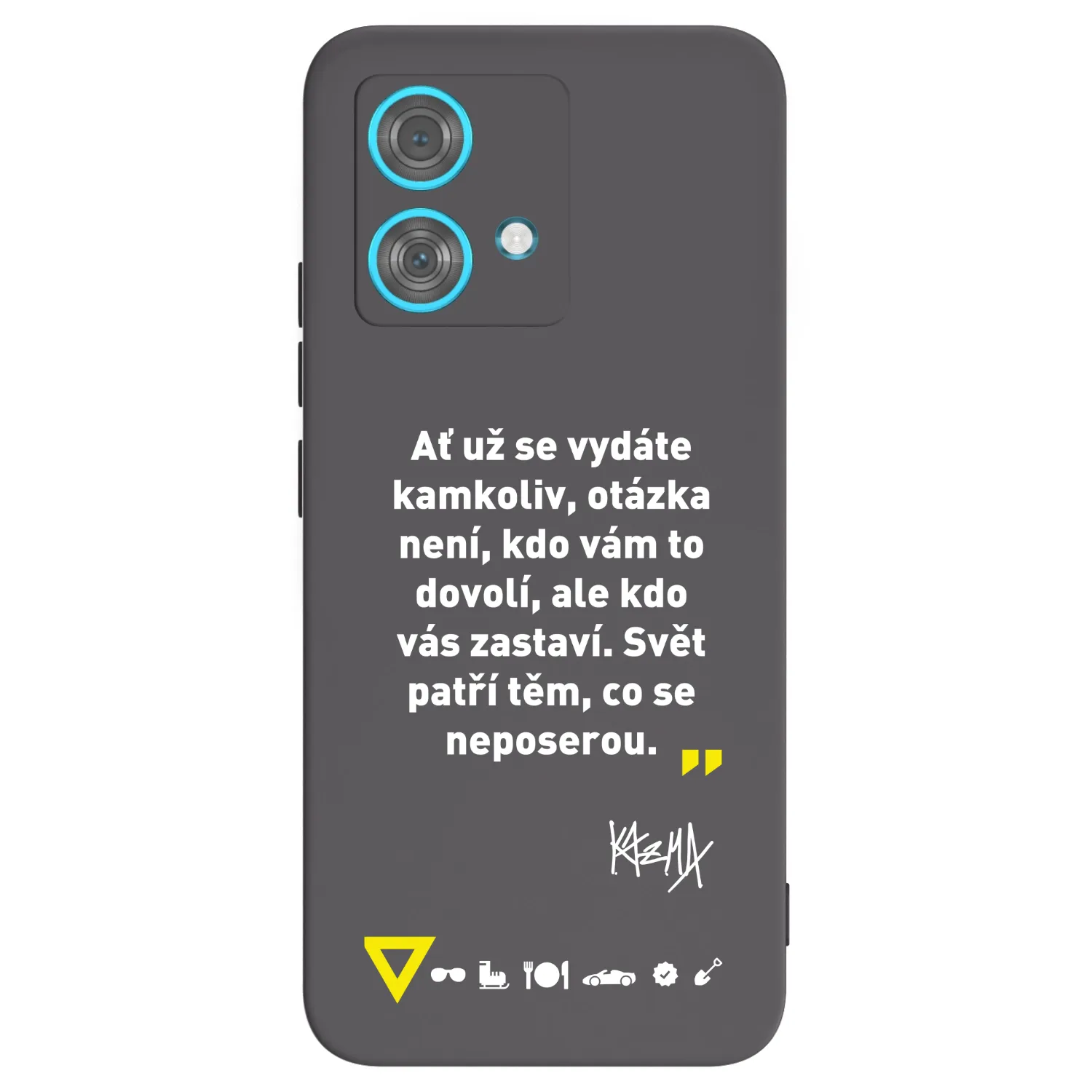 Picasee silikónový čierny obal pre Motorola Edge 40 Neo - Kazma - SVĚT PATŘÍ TĚM, CO SE NEPOSEROU