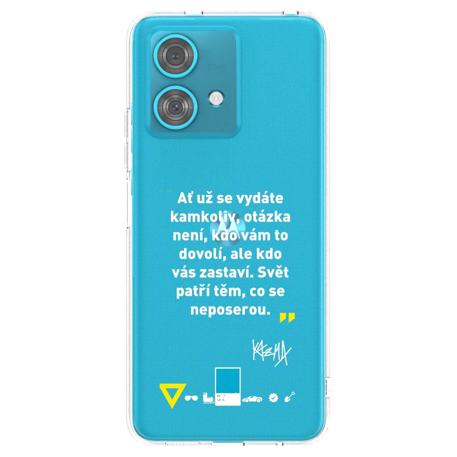 Picasee silikónový prehľadný obal pre Motorola Edge 40 Neo - Kazma - SVĚT PATŘÍ TĚM, CO SE NEPOSEROU