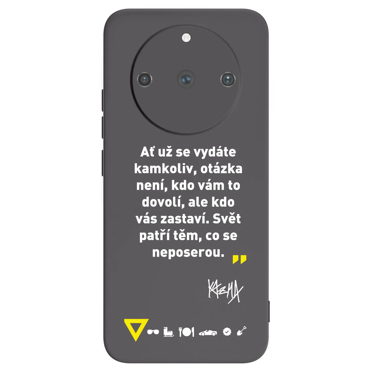 Picasee silikónový čierny obal pre Realme 11 Pro+ - Kazma - SVĚT PATŘÍ TĚM, CO SE NEPOSEROU