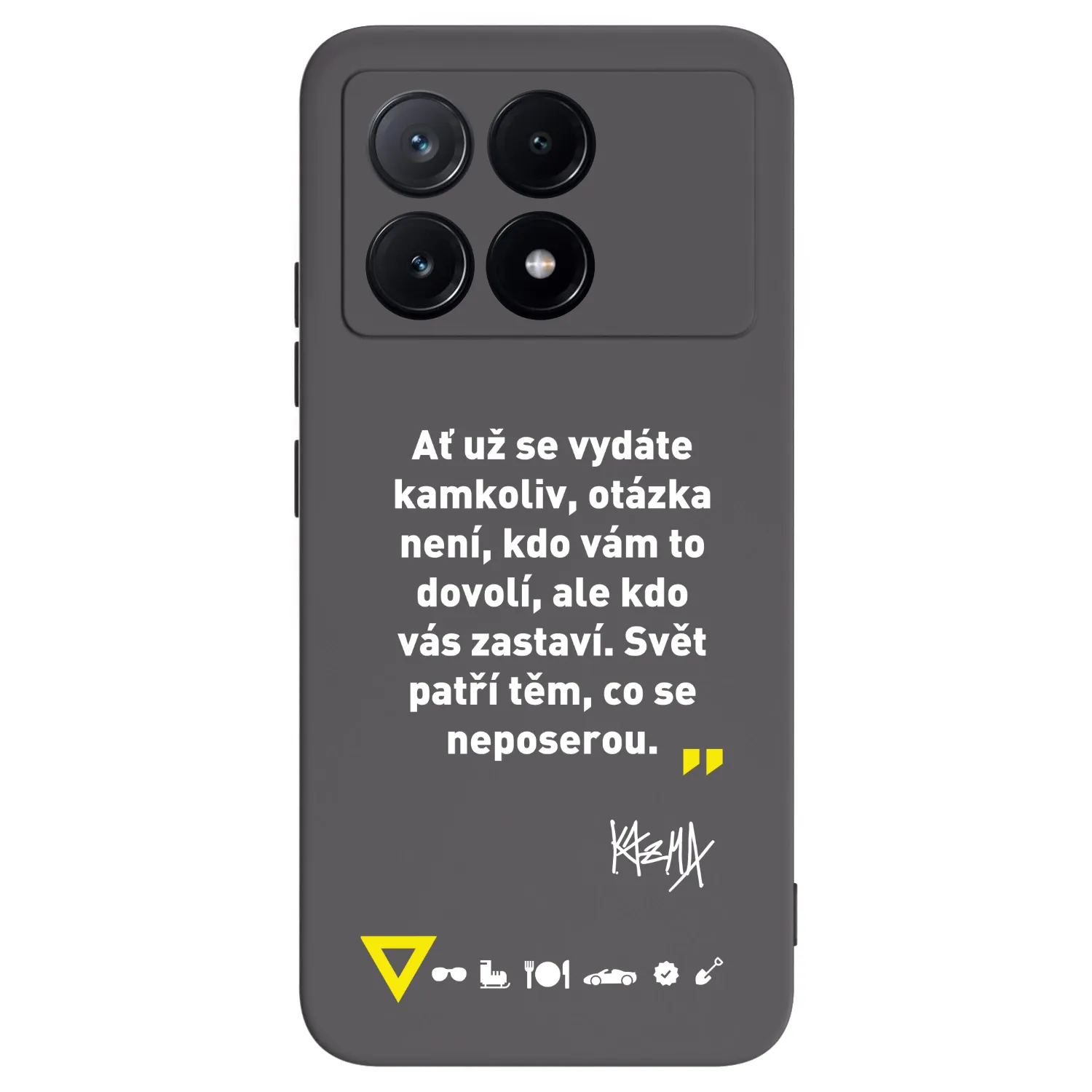 Picasee silikónový čierny obal pre Xiaomi Poco X6 Pro - Kazma - SVĚT PATŘÍ TĚM, CO SE NEPOSEROU