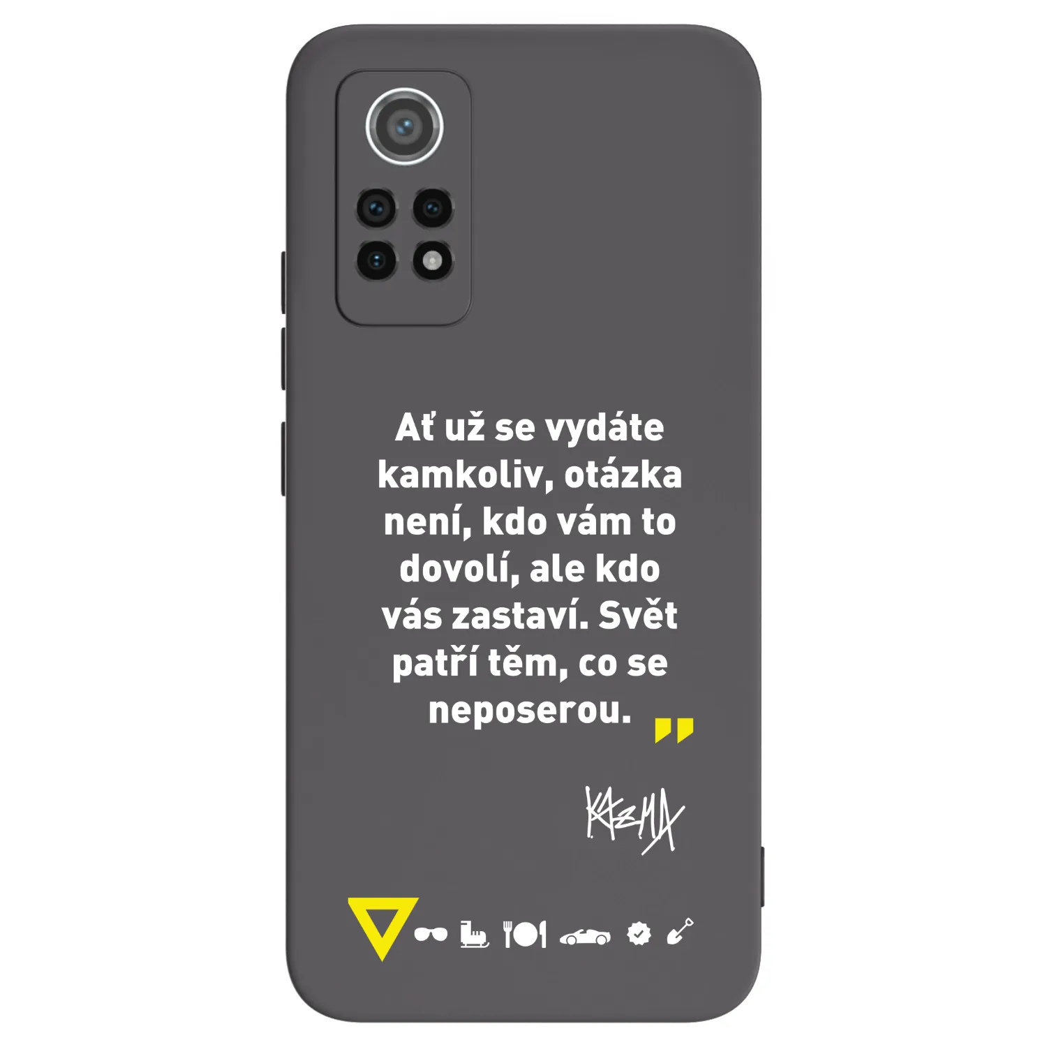 Picasee silikónový čierny obal pre Xiaomi Redmi Note 12 Pro 4G - Kazma - SVĚT PATŘÍ TĚM, CO SE NEPOSEROU