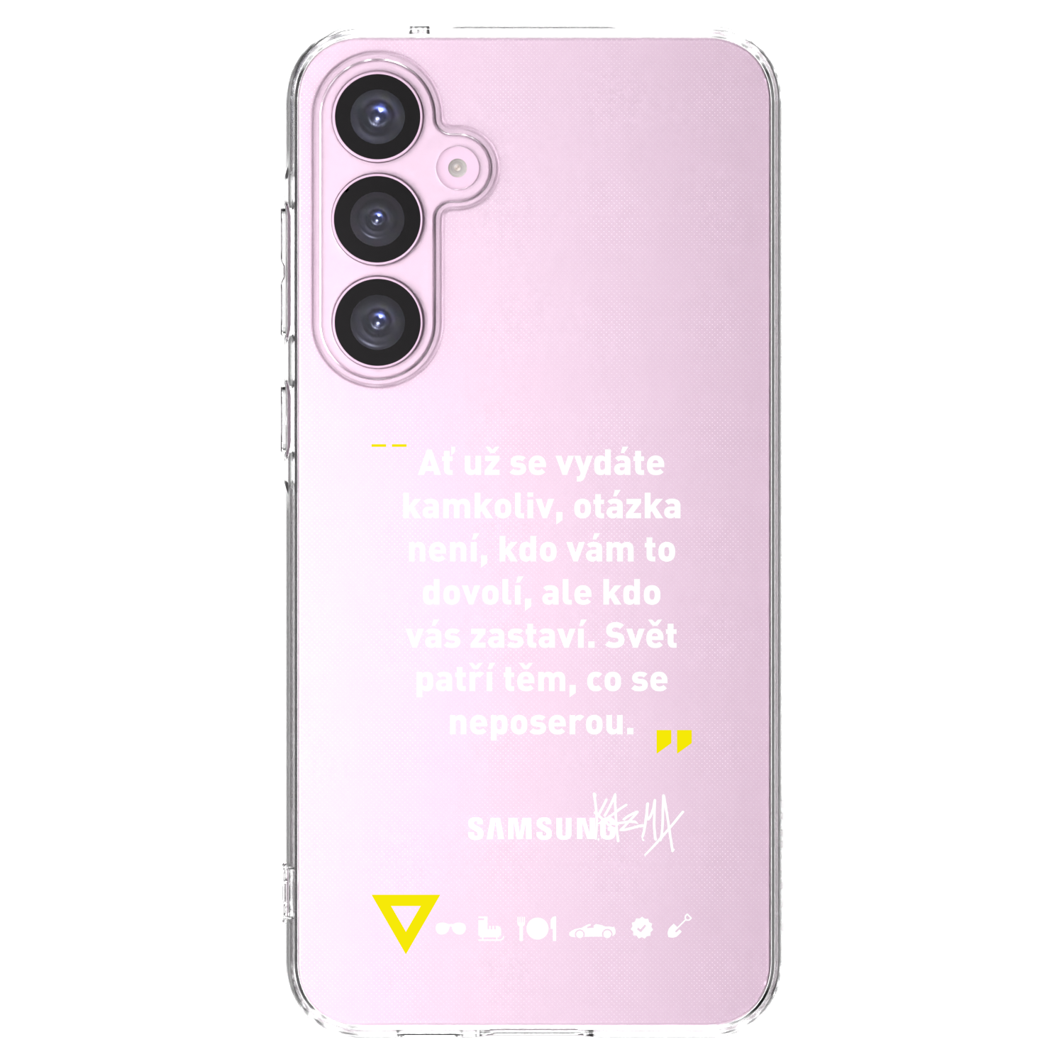 Picasee silikónový prehľadný obal pre Samsung Galaxy A55 5G A556B - Kazma - SVĚT PATŘÍ TĚM, CO SE NEPOSEROU