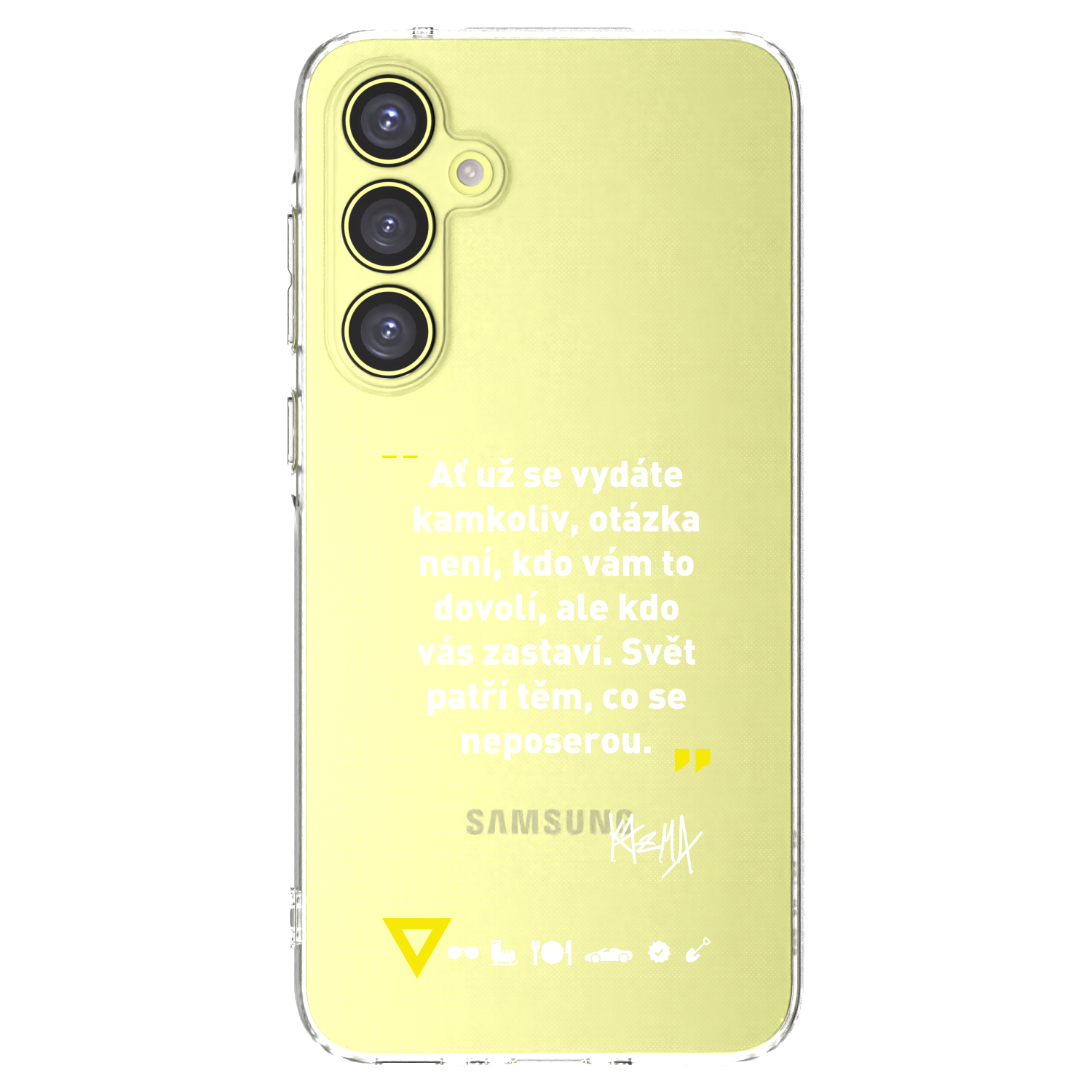 Picasee silikónový prehľadný obal pre Samsung Galaxy A35 5G A356B - Kazma - SVĚT PATŘÍ TĚM, CO SE NEPOSEROU