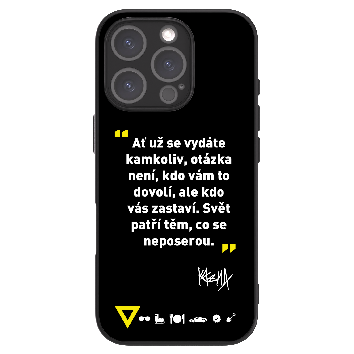 Picasee ULTIMATE CASE pro Apple iPhone 16 Pro - Kazma - SVĚT PATŘÍ TĚM, CO SE NEPOSEROU