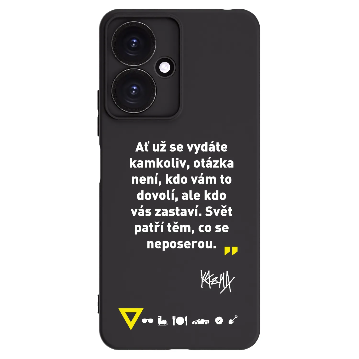 Picasee silikónový čierny obal pre Xiaomi Redmi 13C 5G - Kazma - SVĚT PATŘÍ TĚM, CO SE NEPOSEROU