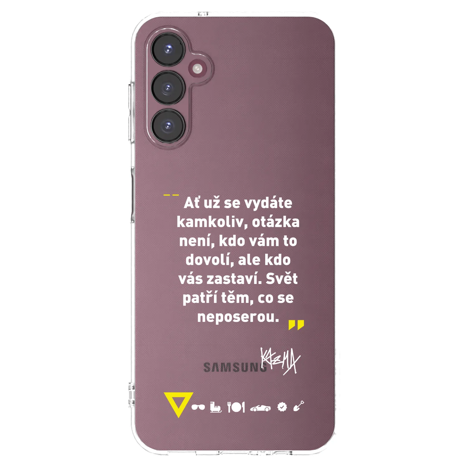 Picasee silikónový prehľadný obal pre Samsung Galaxy A05s A057G - Kazma - SVĚT PATŘÍ TĚM, CO SE NEPOSEROU