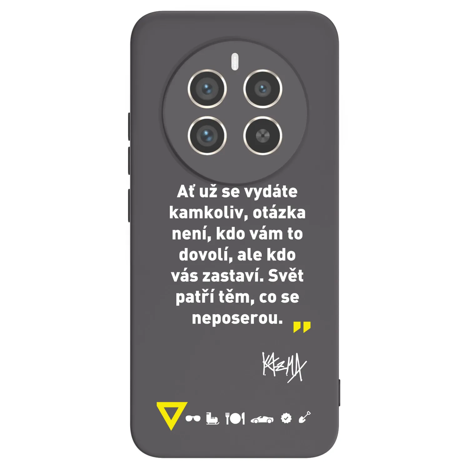 Picasee silikónový čierny obal pre Realme 12 Pro 5G - Kazma - SVĚT PATŘÍ TĚM, CO SE NEPOSEROU