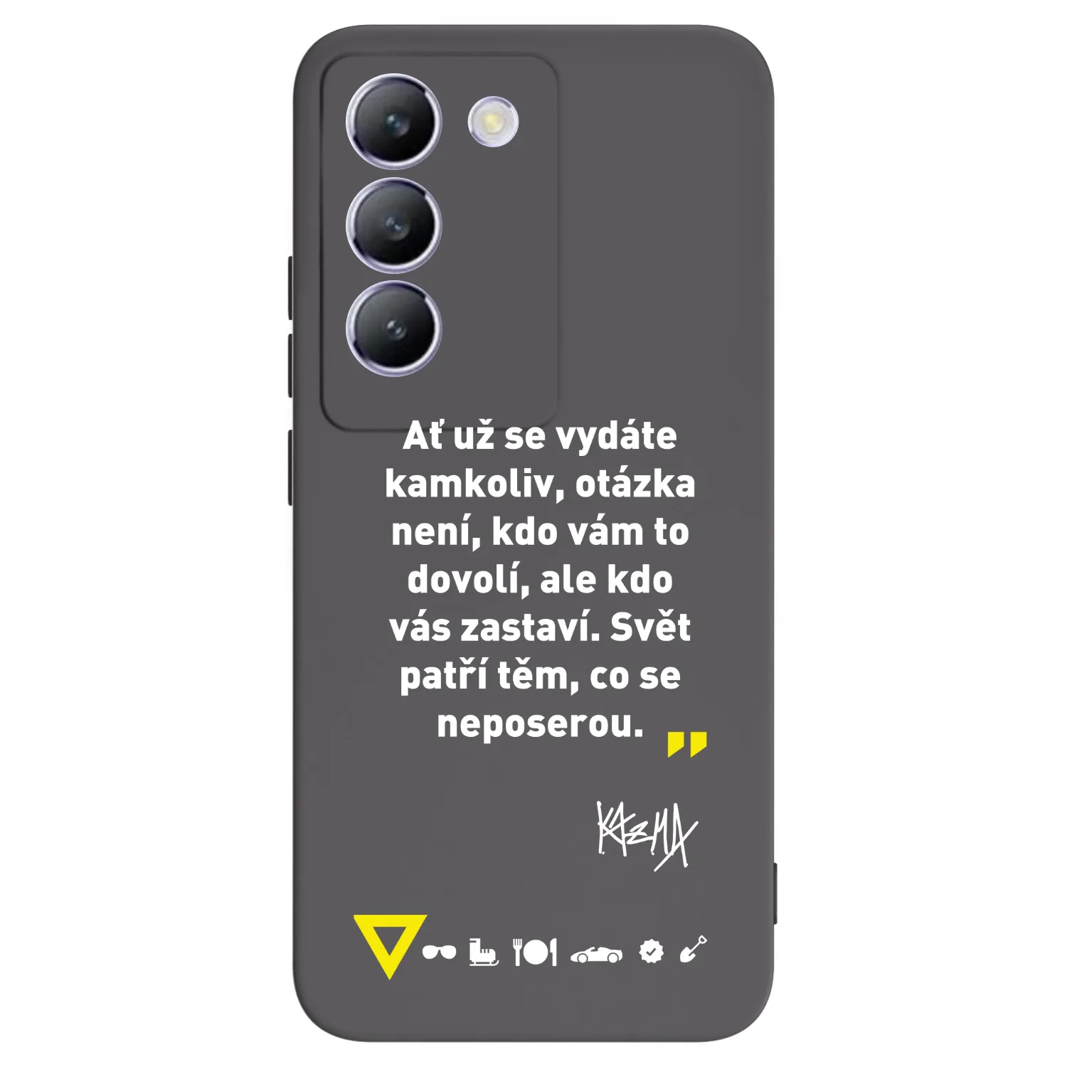 Picasee silikónový čierny obal pre Vivo V40 SE 5G - Kazma - SVĚT PATŘÍ TĚM, CO SE NEPOSEROU