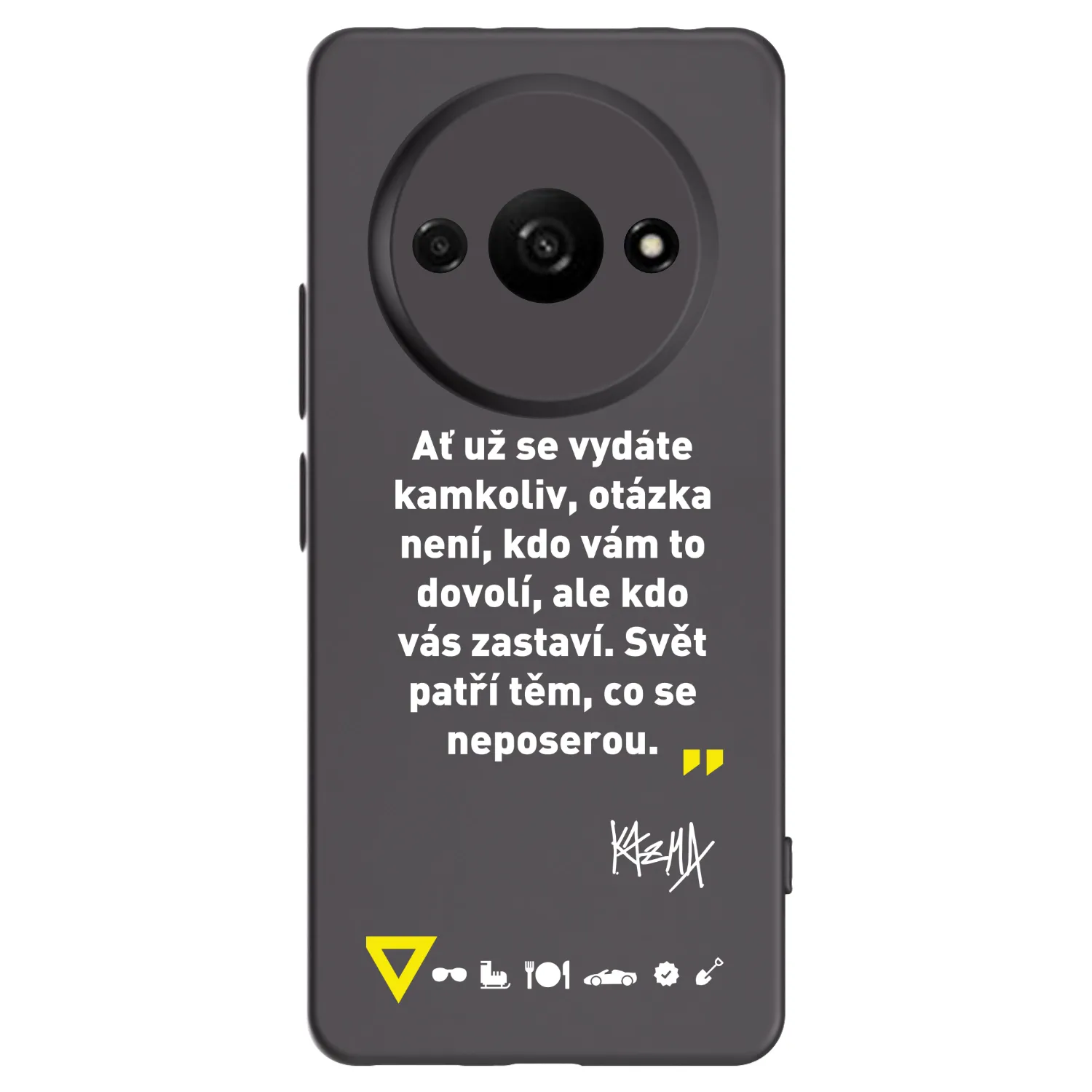 Picasee silikónový čierny obal pre Xiaomi Redmi A3 - Kazma - SVĚT PATŘÍ TĚM, CO SE NEPOSEROU