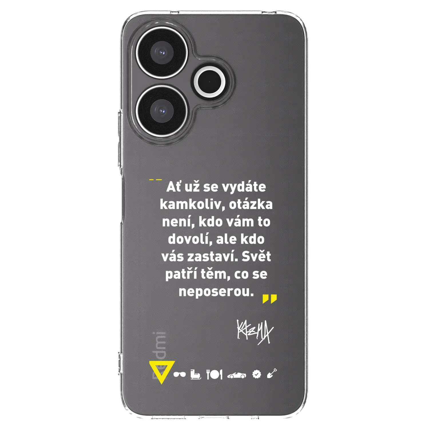 Picasee silikónový prehľadný obal pre Xiaomi Redmi 13 4G - Kazma - SVĚT PATŘÍ TĚM, CO SE NEPOSEROU
