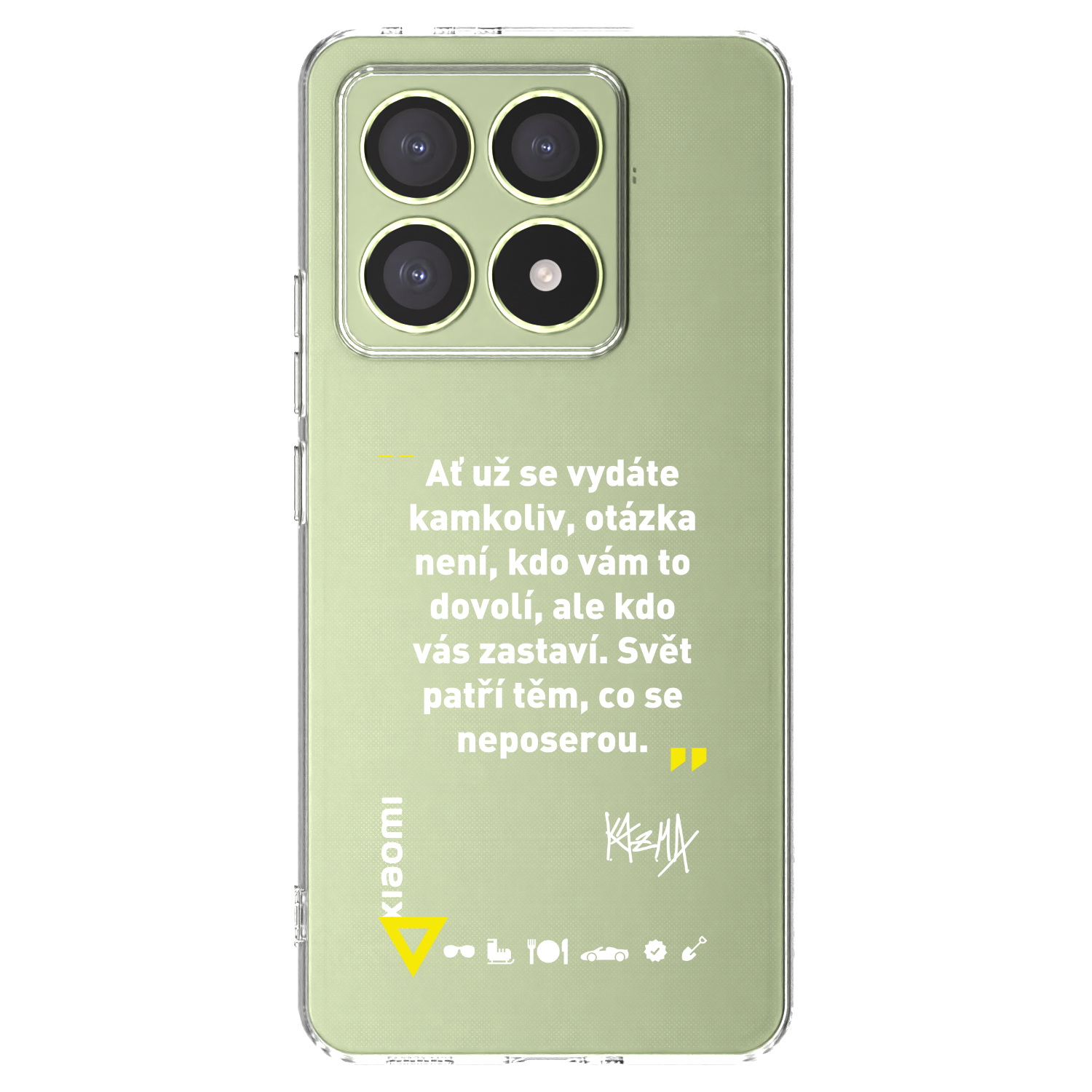 Picasee silikónový prehľadný obal pre Xiaomi 14T - Kazma - SVĚT PATŘÍ TĚM, CO SE NEPOSEROU