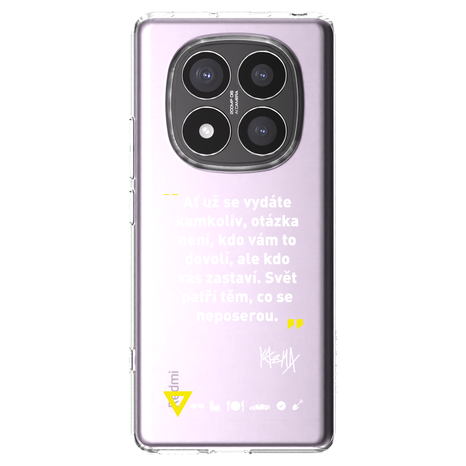 Picasee silikónový prehľadný obal pre Xiaomi Redmi Note 14 Pro+ 5G - Kazma - SVĚT PATŘÍ TĚM, CO SE NEPOSEROU