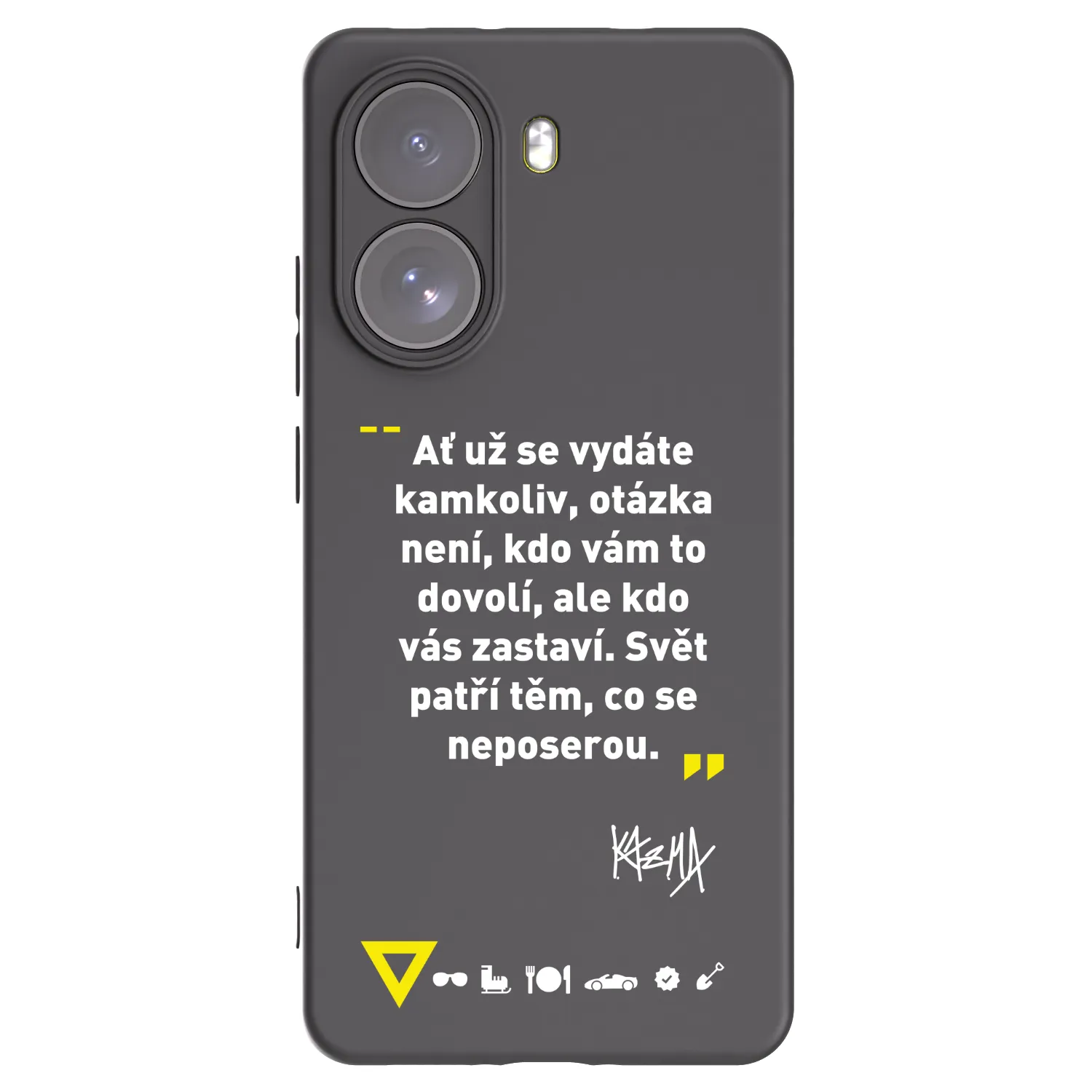 Picasee silikónový čierny obal pre Xiaomi Poco X7 - Kazma - SVĚT PATŘÍ TĚM, CO SE NEPOSEROU
