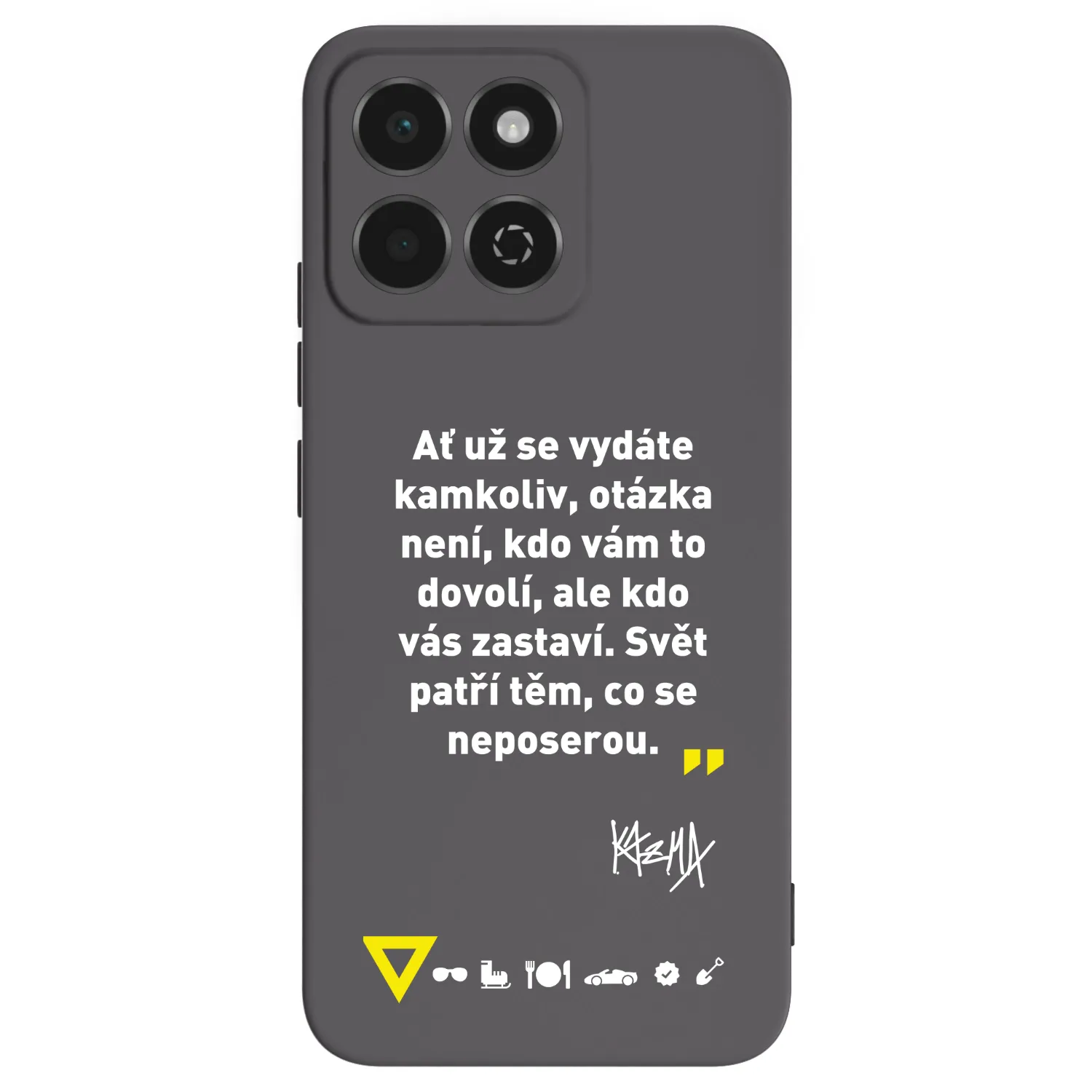 Silikónový čierny obal pre Honor 200 Smart 5G - Kazma - SVĚT PATŘÍ TĚM, CO SE NEPOSEROU