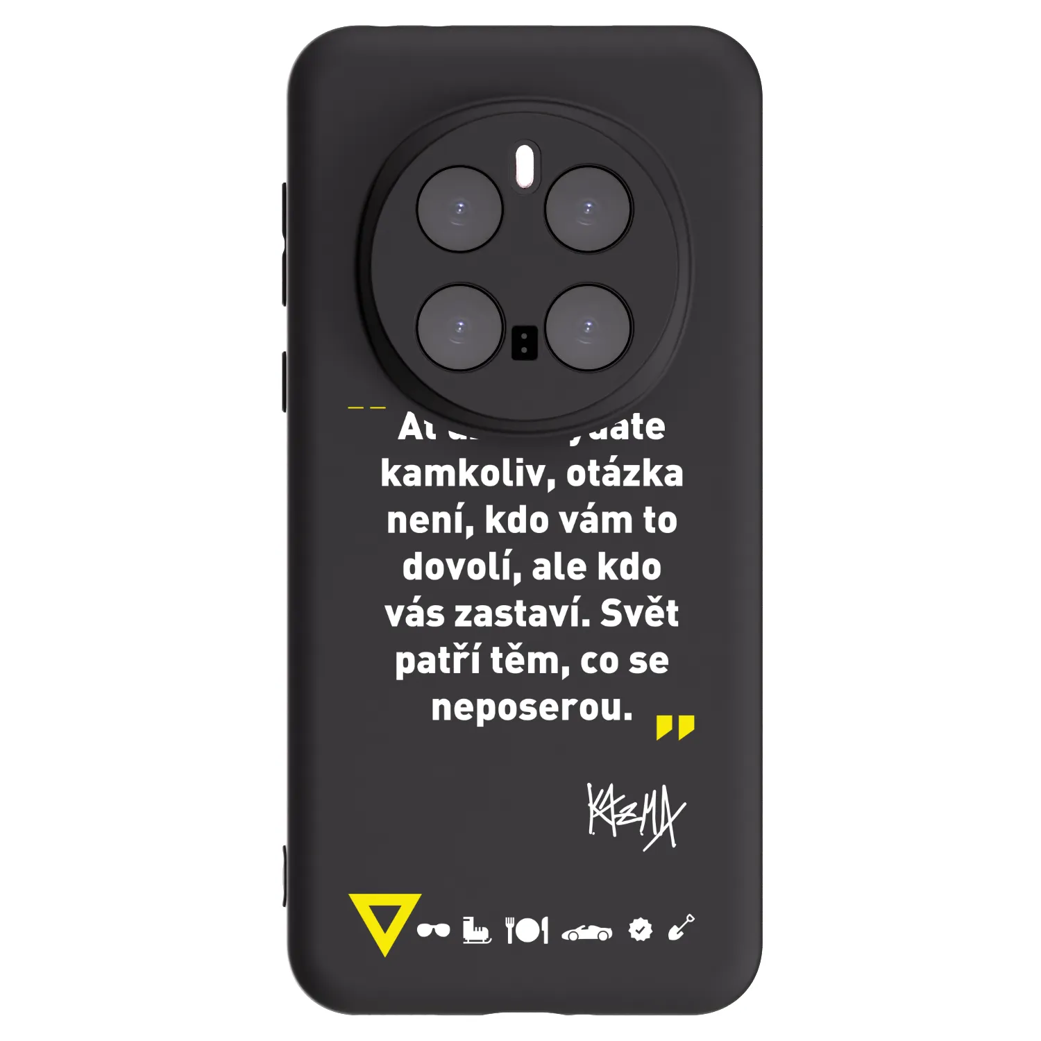 Picasee silikónový čierny obal pre Honor Magic7 Pro 5G - Kazma - SVĚT PATŘÍ TĚM, CO SE NEPOSEROU