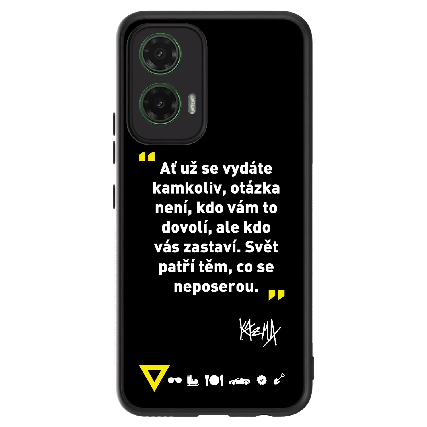 Picasee ULTIMATE CASE pro Motorola Moto G35 5G - Kazma - SVĚT PATŘÍ TĚM, CO SE NEPOSEROU