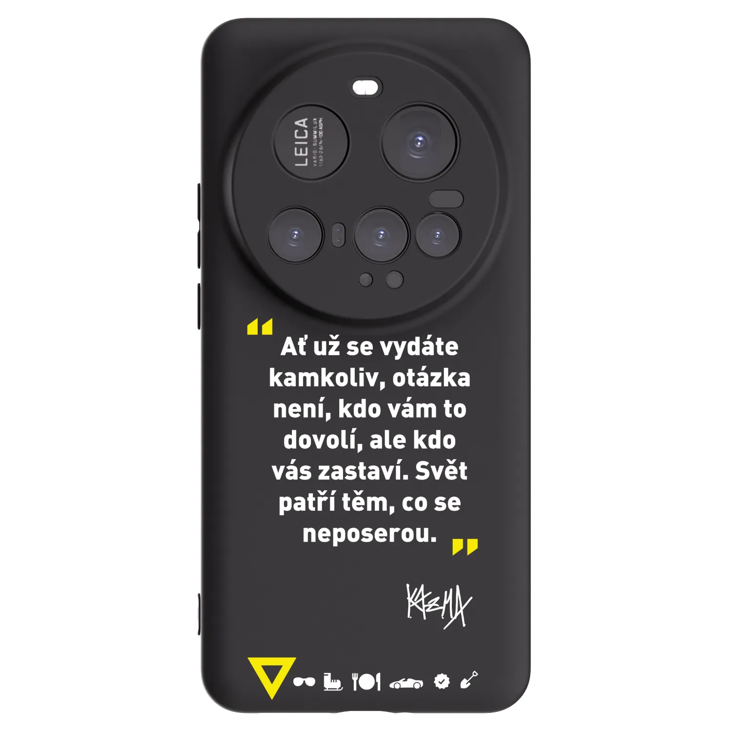 Picasee silikónový čierny obal pre Xiaomi 15 Ultra - Kazma - SVĚT PATŘÍ TĚM, CO SE NEPOSEROU