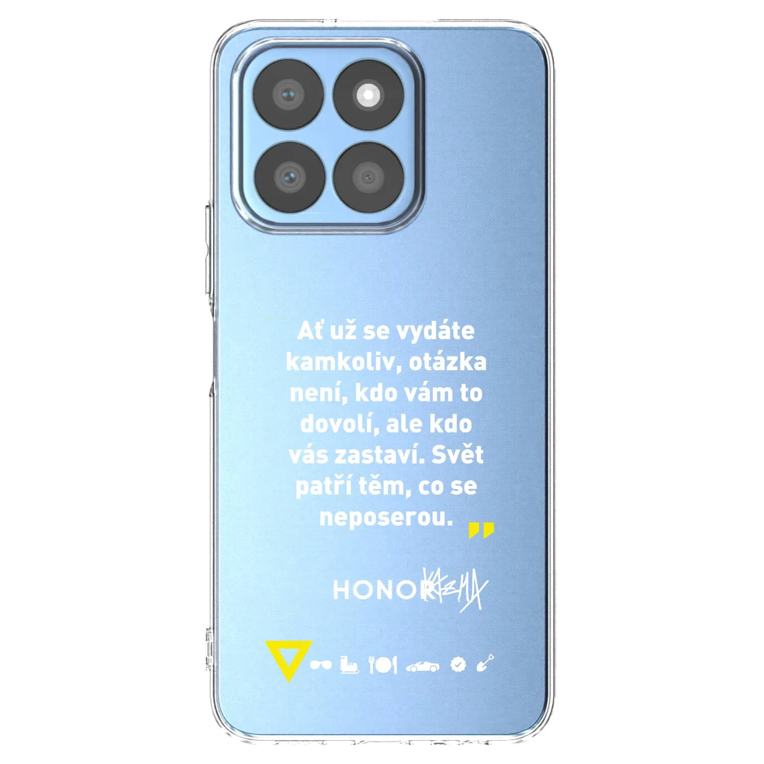 Silikónový prehľadný obal pre Honor X8c - Kazma - SVĚT PATŘÍ TĚM, CO SE NEPOSEROU