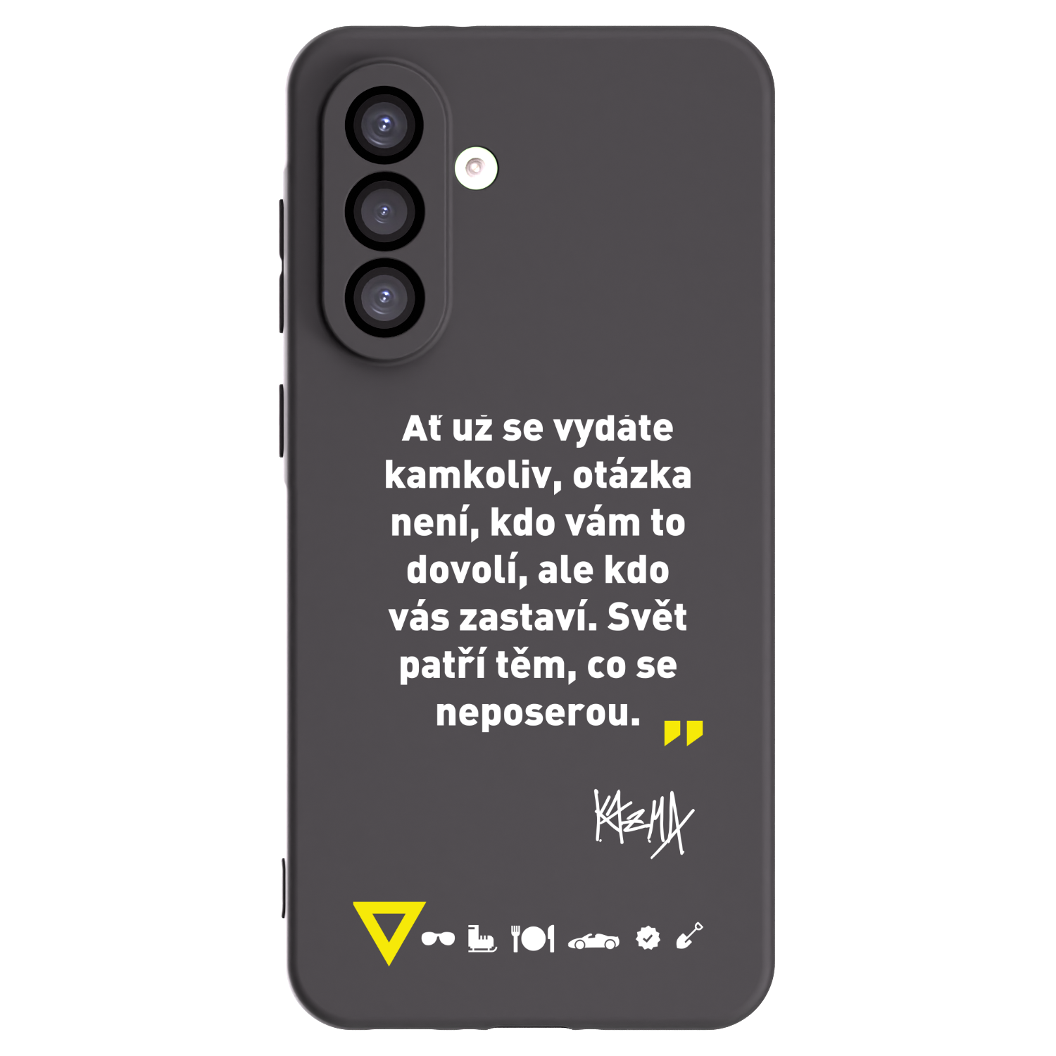 Picasee silikónový čierny obal pre Samsung Galaxy A26 5G A266B - Kazma - SVĚT PATŘÍ TĚM, CO SE NEPOSEROU