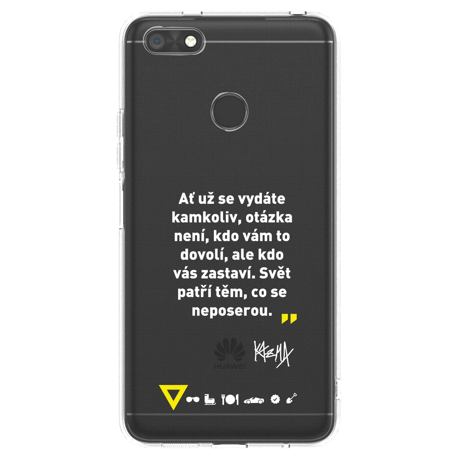 Picasee silikónový prehľadný obal pre Huawei P9 Lite Mini - Kazma - SVĚT PATŘÍ TĚM, CO SE NEPOSEROU