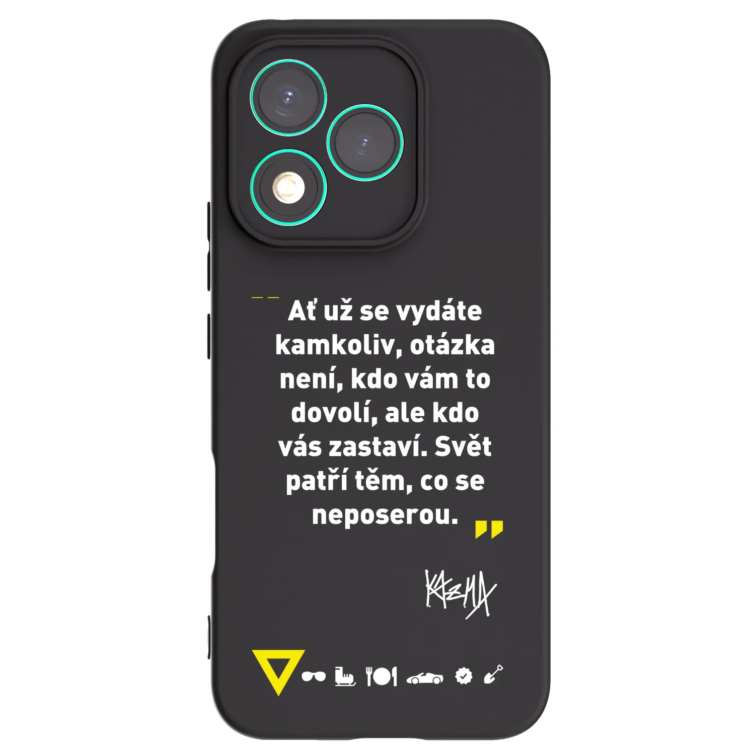 Picasee silikónový čierny obal pre Honor 400 Lite 5G - Kazma - SVĚT PATŘÍ TĚM, CO SE NEPOSEROU