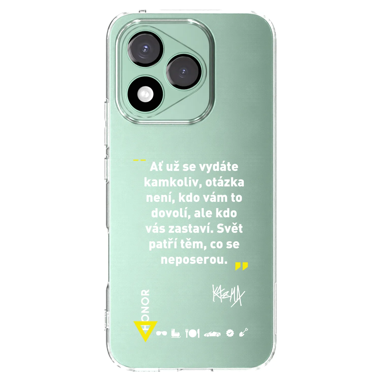 Picasee silikónový prehľadný obal pre Honor 400 Lite 5G - Kazma - SVĚT PATŘÍ TĚM, CO SE NEPOSEROU