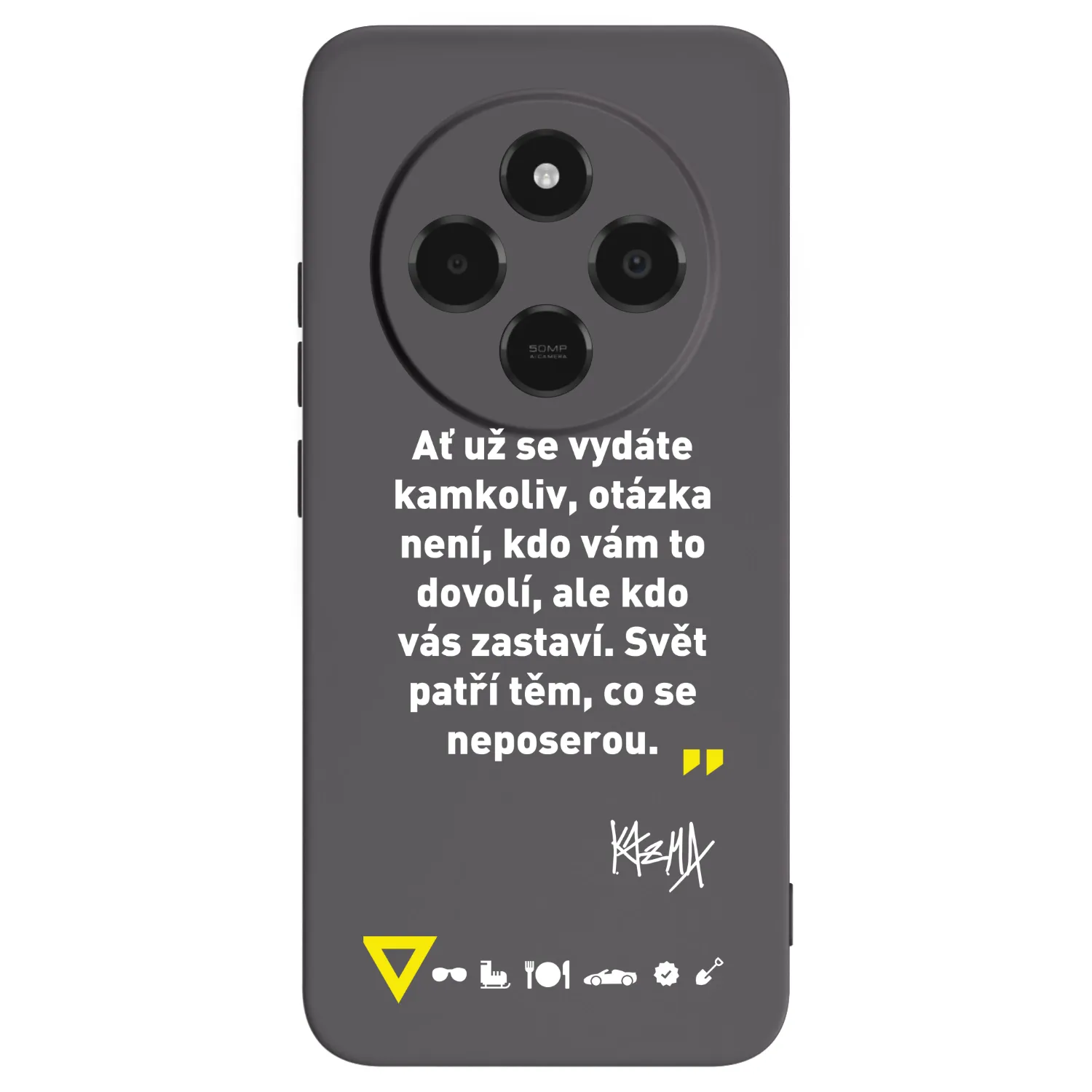 Picasee silikónový čierny obal pre Xiaomi Poco C75 - Kazma - SVĚT PATŘÍ TĚM, CO SE NEPOSEROU