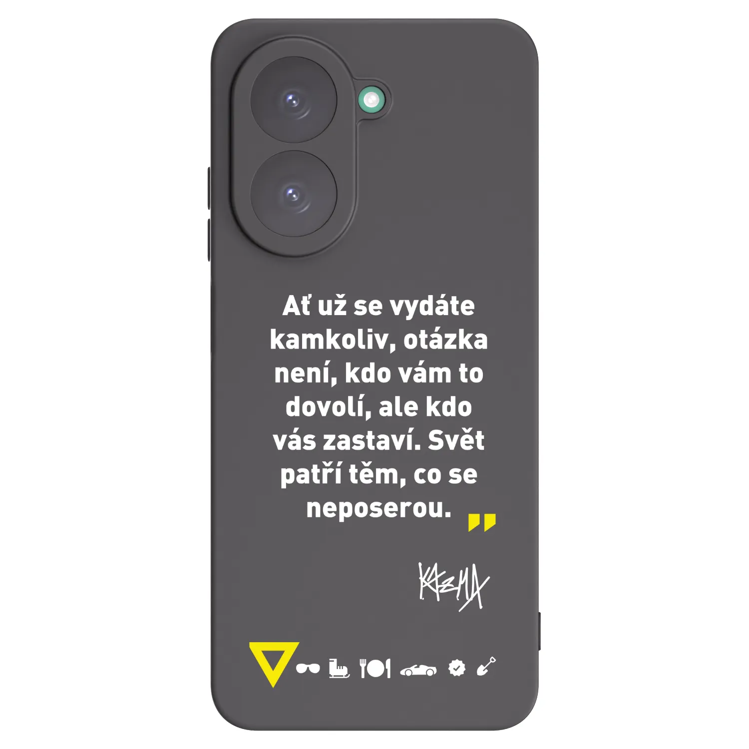 Picasee silikónový čierny obal pre Xiaomi Redmi A5 - Kazma - SVĚT PATŘÍ TĚM, CO SE NEPOSEROU