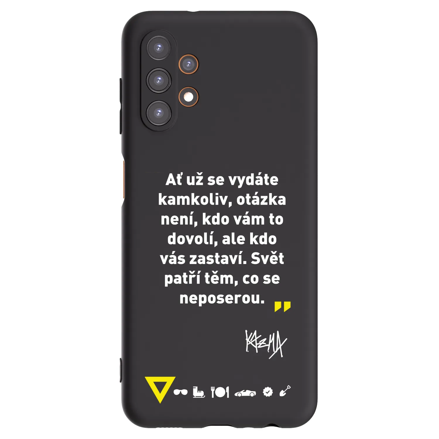 Picasee silikónový čierny obal pre Samsung Galaxy A13 5G - Kazma - SVĚT PATŘÍ TĚM, CO SE NEPOSEROU