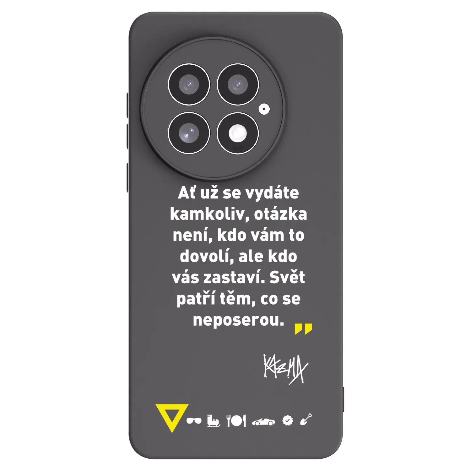 Picasee silikónový čierny obal pre OnePlus 13 5G - Kazma - SVĚT PATŘÍ TĚM, CO SE NEPOSEROU